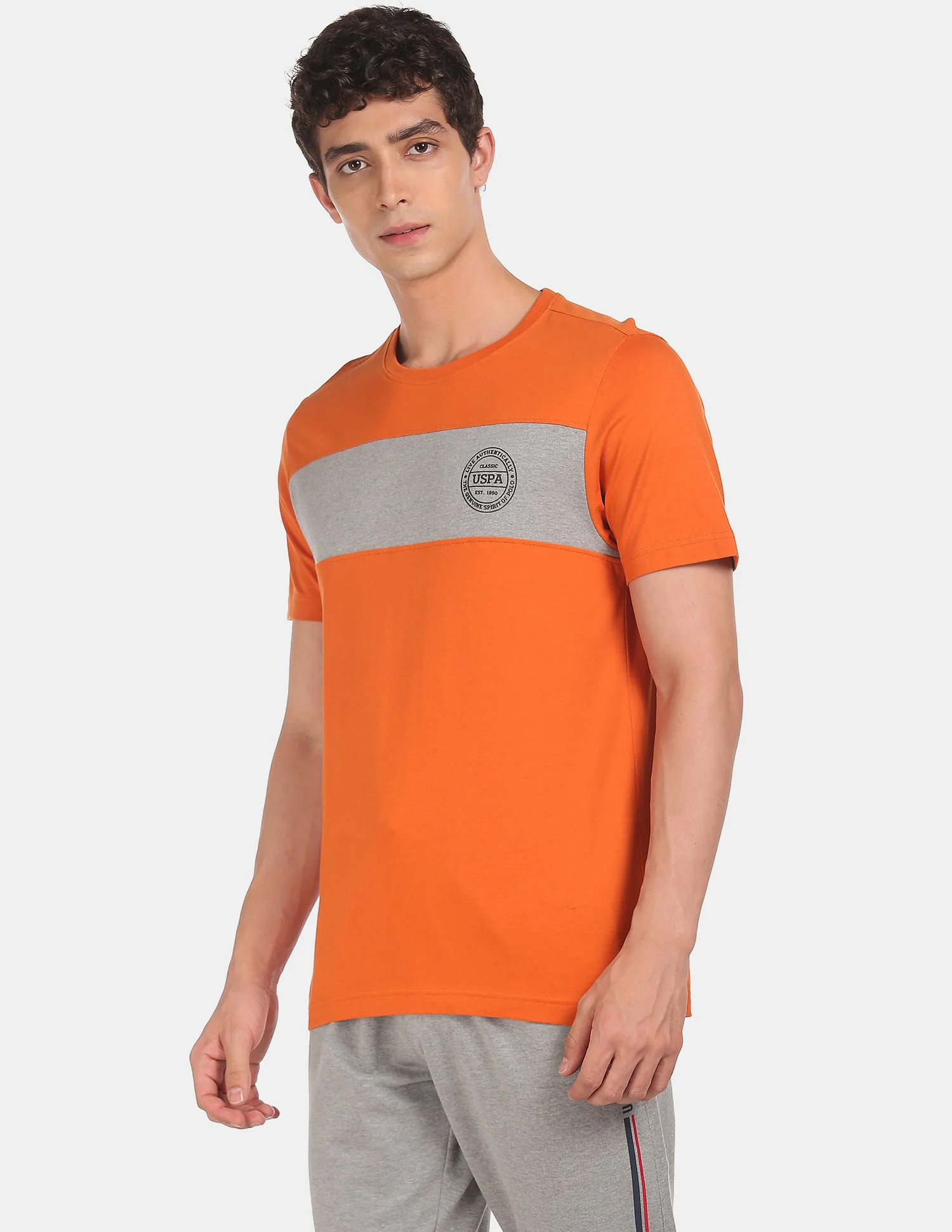 Crew Neck Colour Block I681 Lounge T-Shirt - Pack Of 1 - Image 3