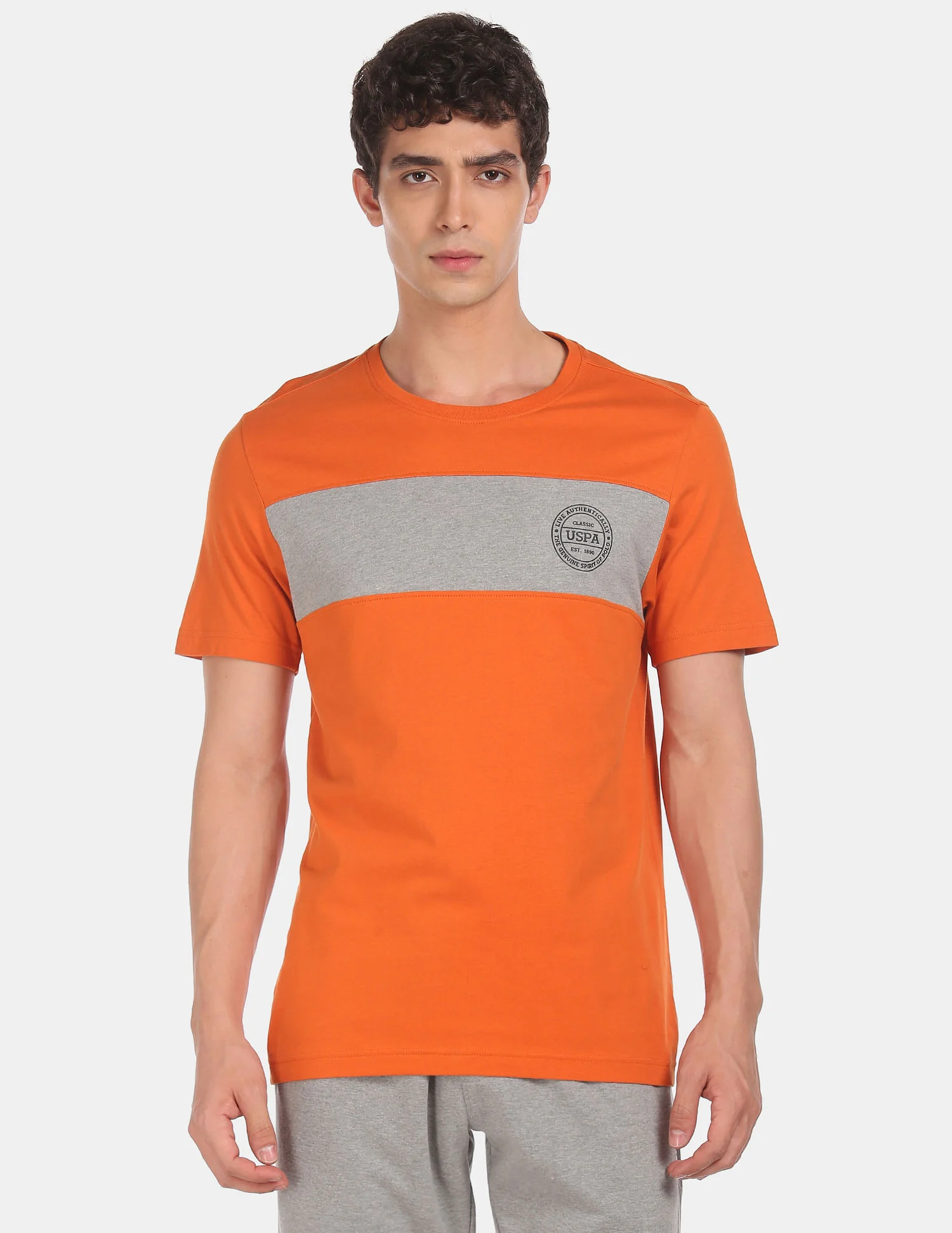 Crew Neck Colour Block I681 Lounge T-Shirt - Pack Of 1 - Image 7