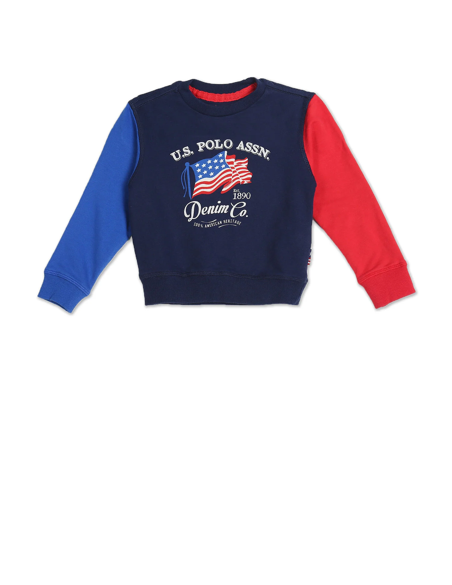 Crew Neck Colour Block Sweatshirt