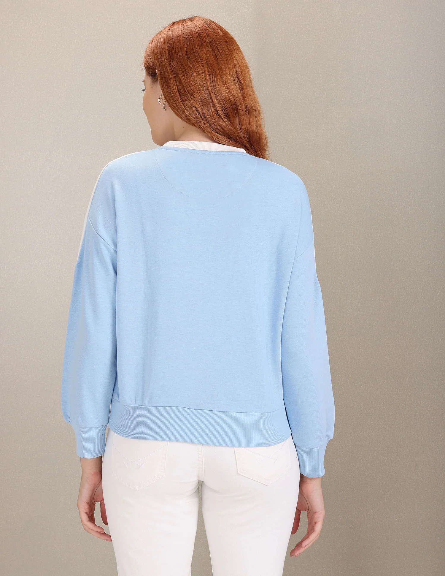 Crew Neck Colour Block Sweatshirt - Image 5