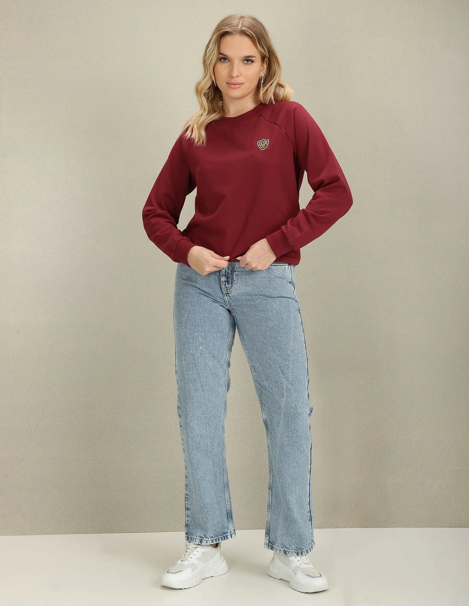 Crew Neck Embroidered Logo Sweatshirt - Image 3