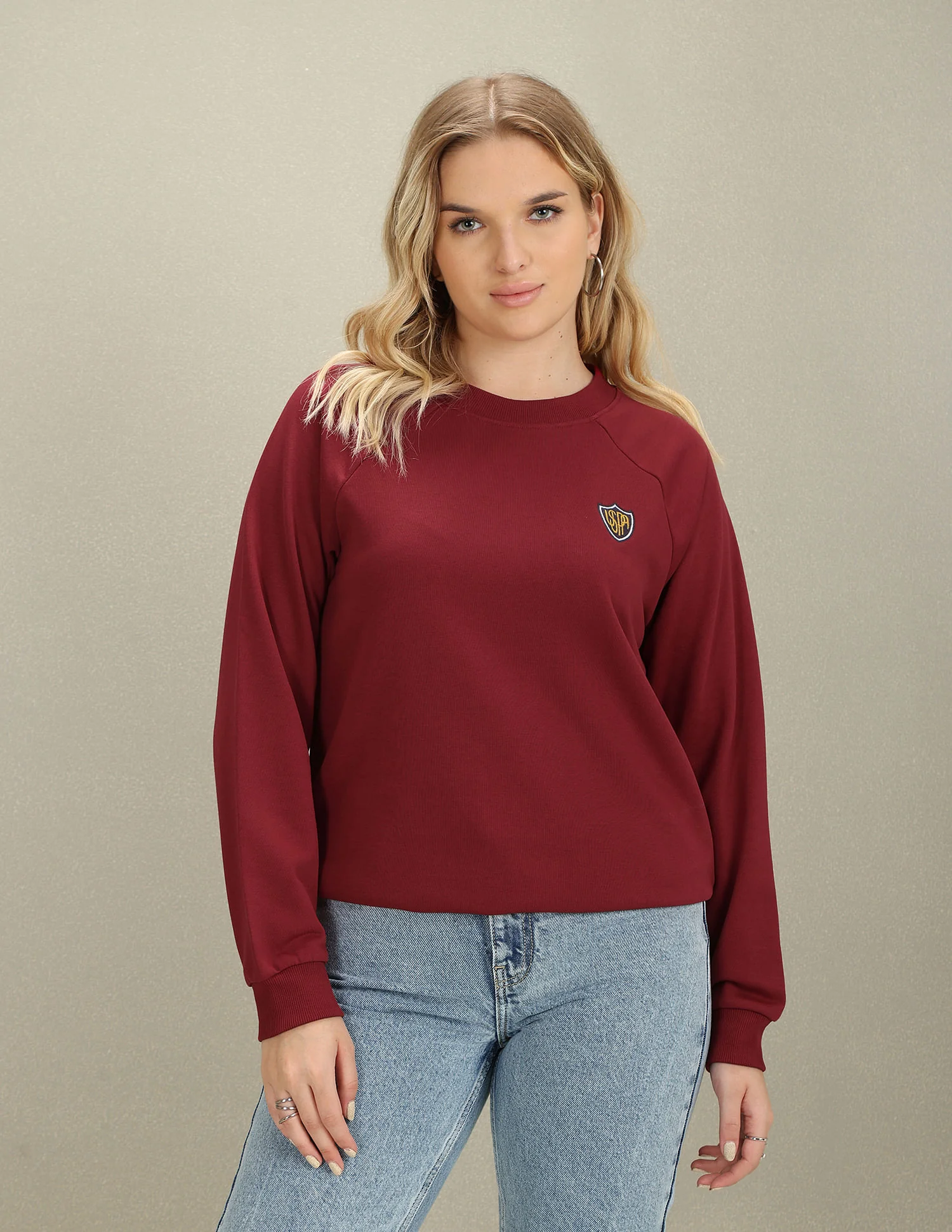 Crew Neck Embroidered Logo Sweatshirt - Image 6