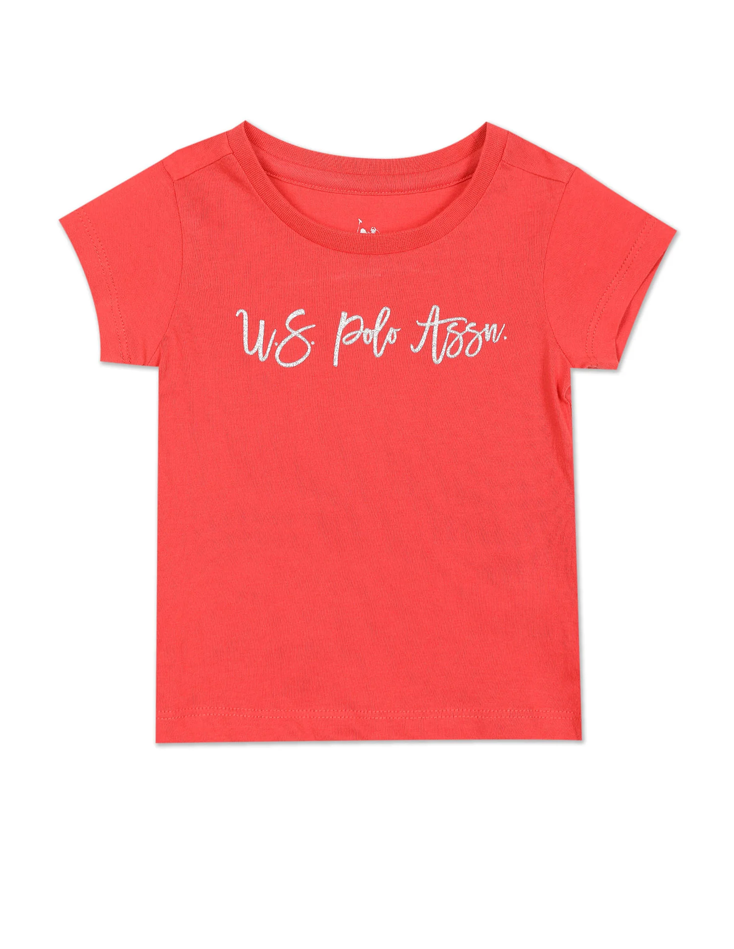 Crew Neck Embroidered Logo T Shirt