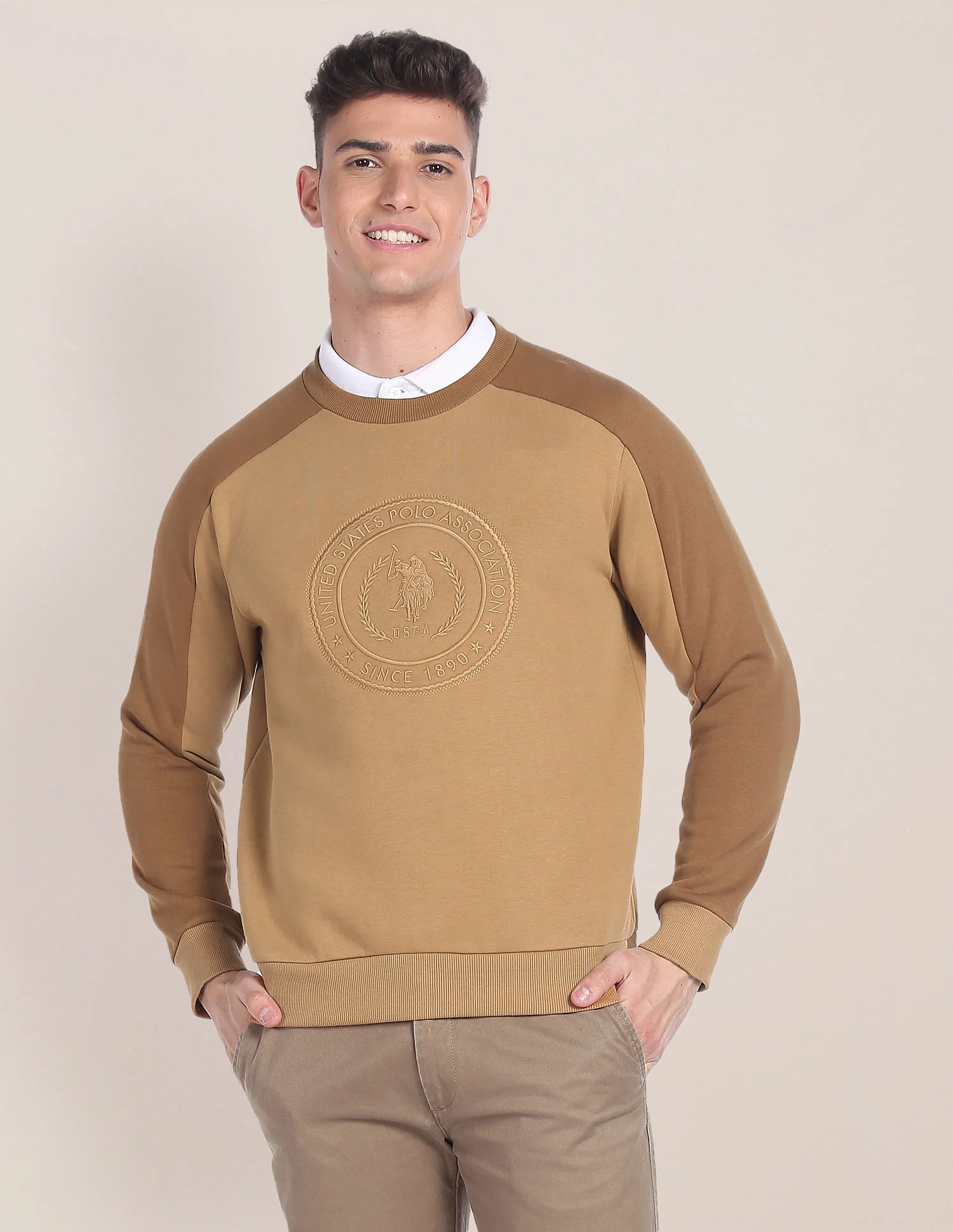 Crew Neck Embroidered Sweatshirt