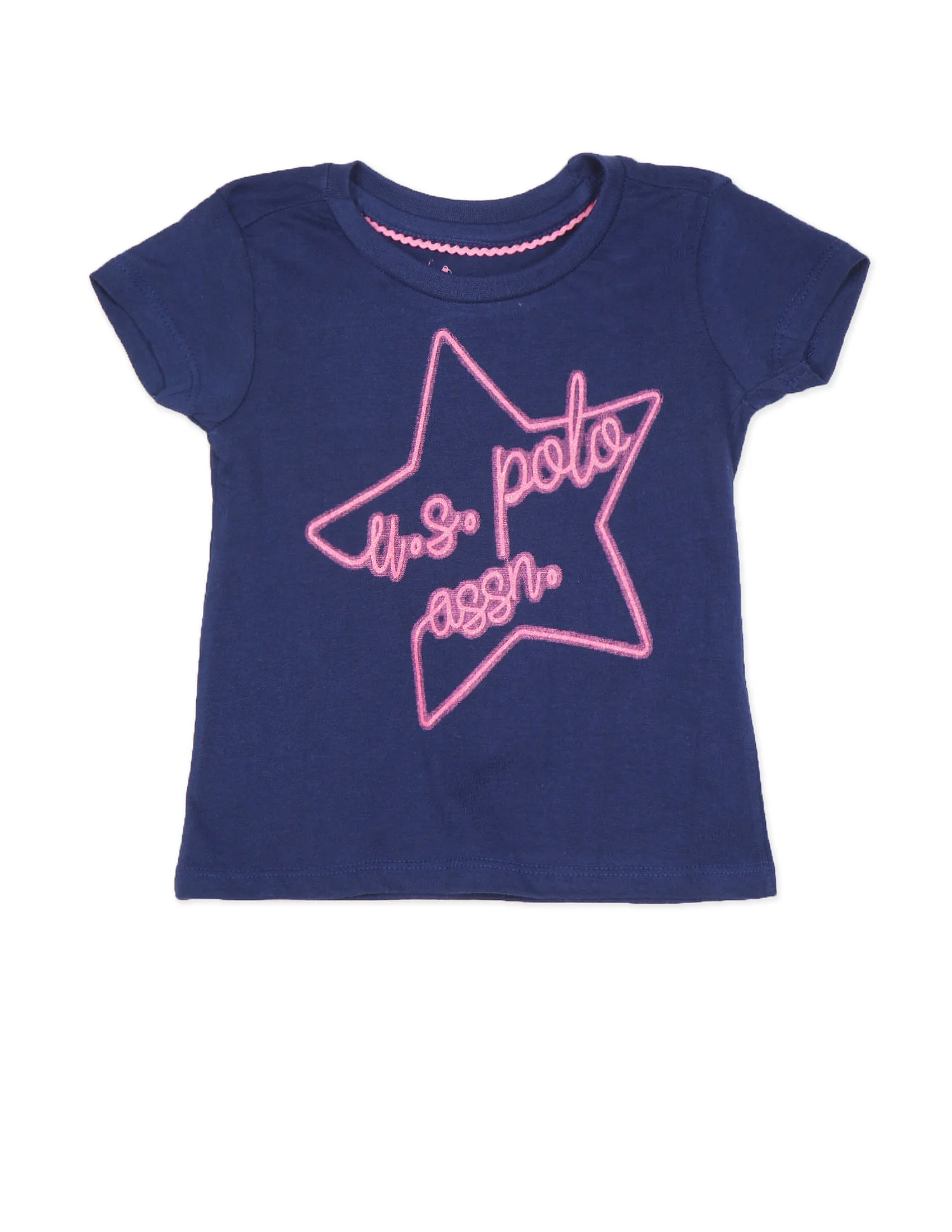 Crew Neck Glitter Logo T-Shirt