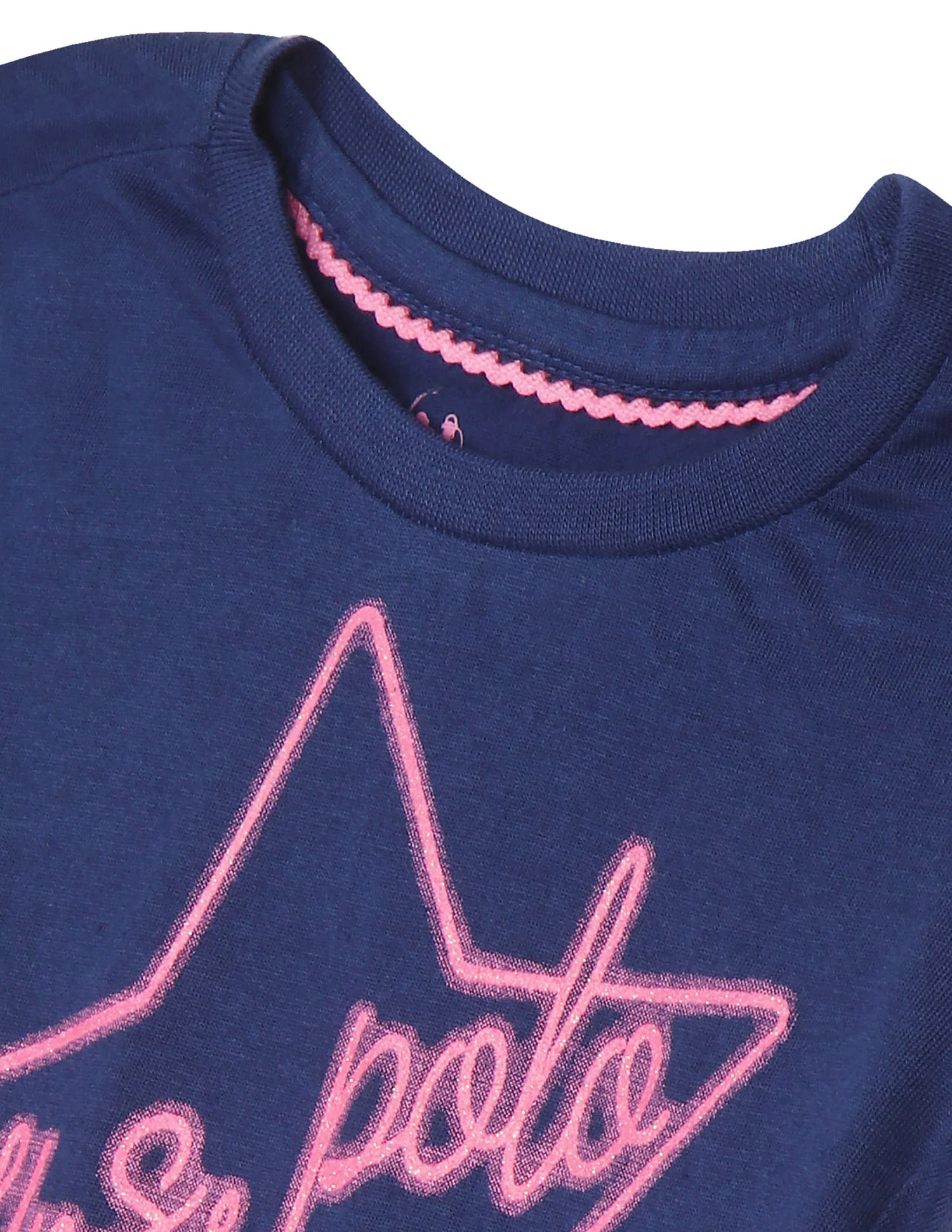 Crew Neck Glitter Logo T-Shirt - Image 3