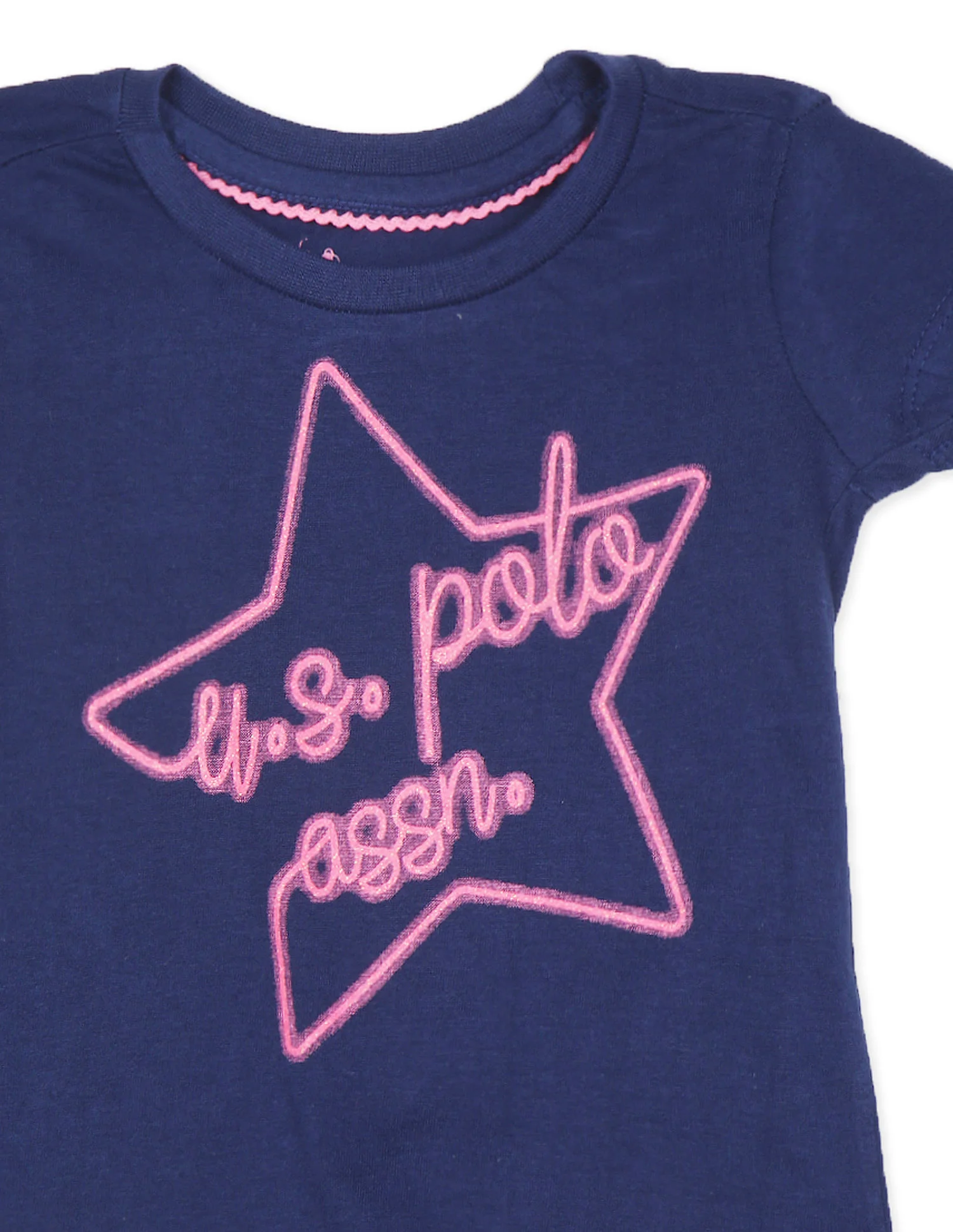Crew Neck Glitter Logo T-Shirt - Image 4