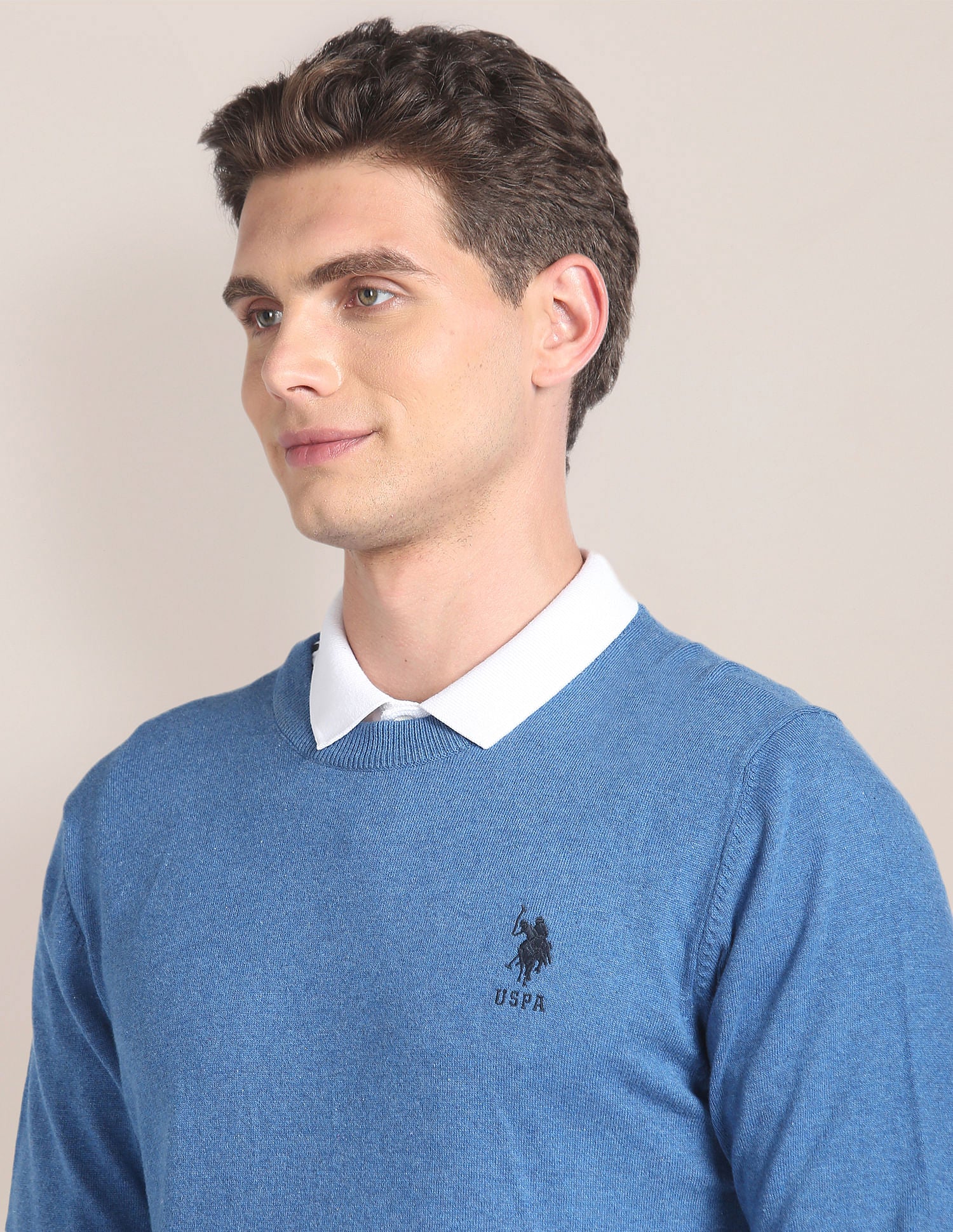 Crew Neck Heathered Sweater - Image 7