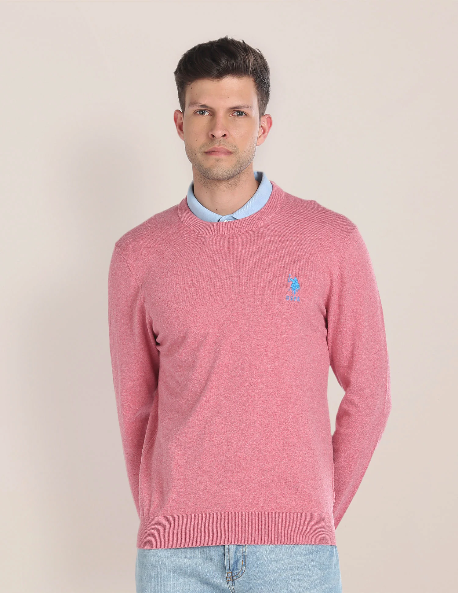 Crew Neck Heathered Sweater - Image 6