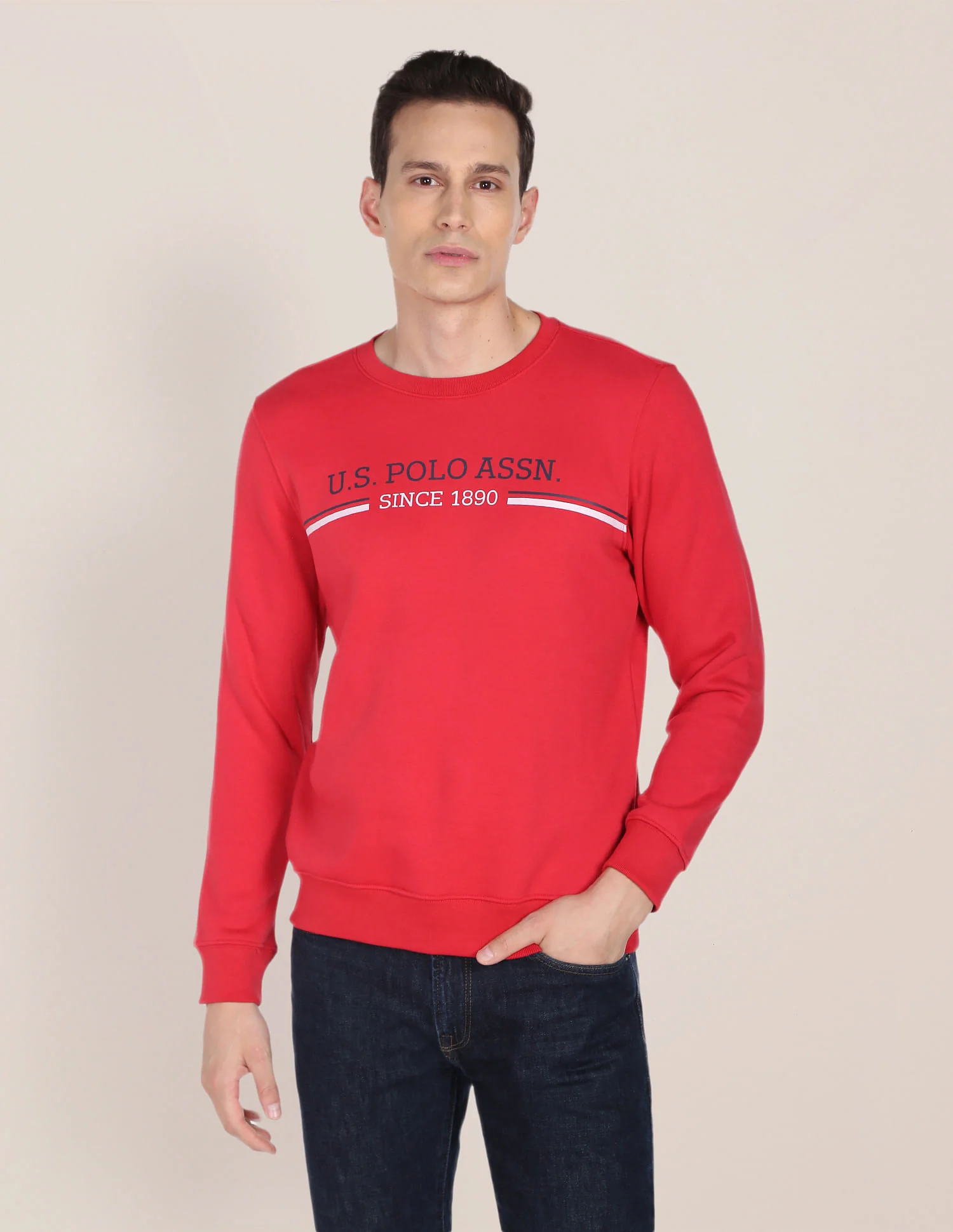 Crew Neck Printed Logo Sweatshirt