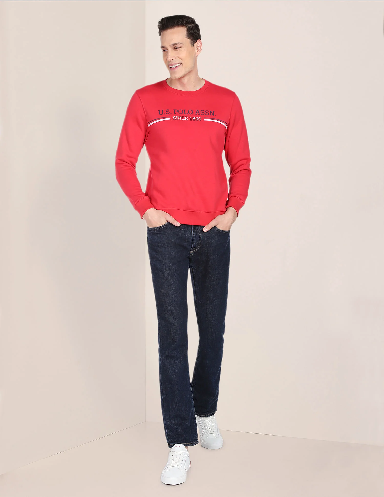 Crew Neck Printed Logo Sweatshirt - Image 3