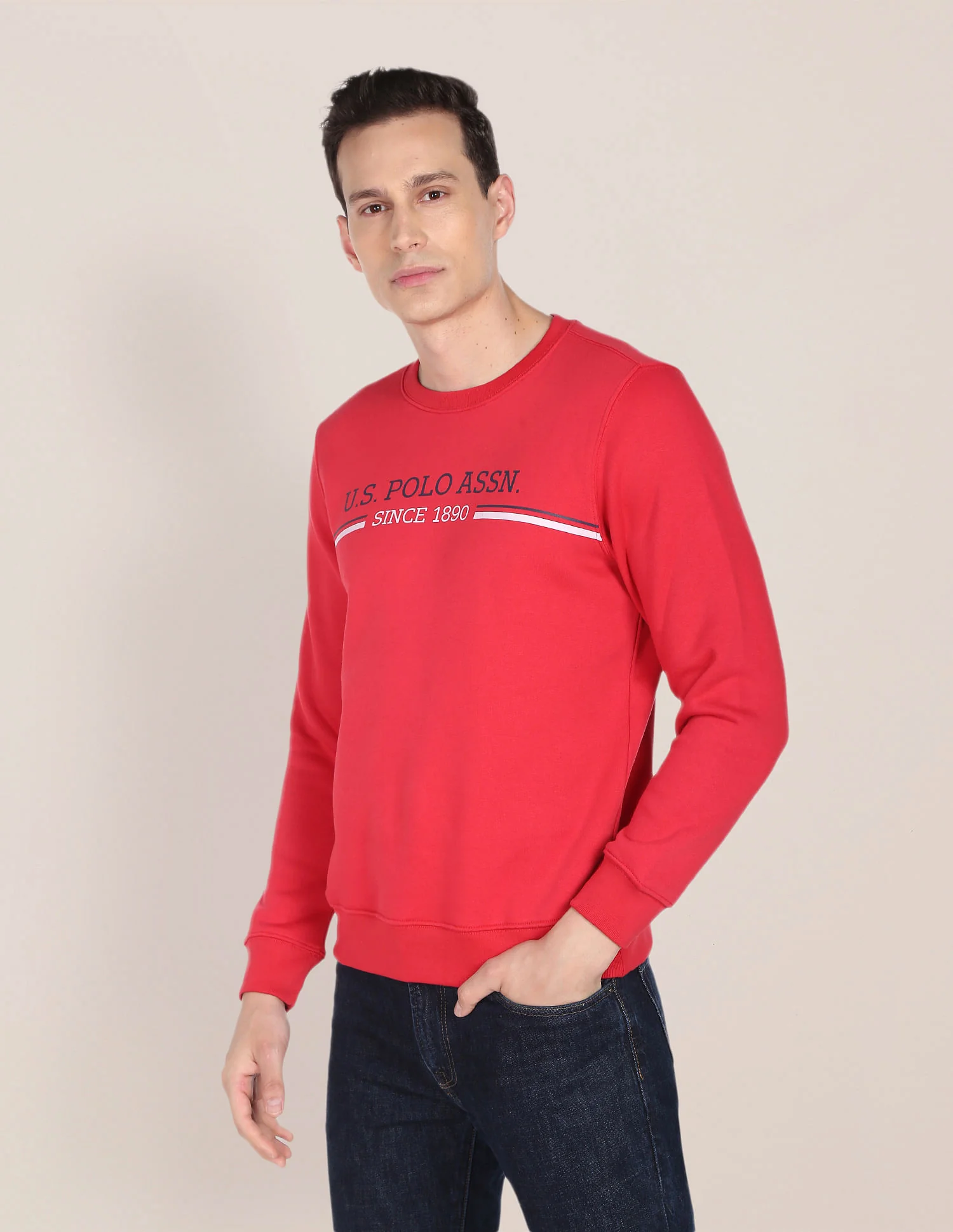 Crew Neck Printed Logo Sweatshirt - Image 4
