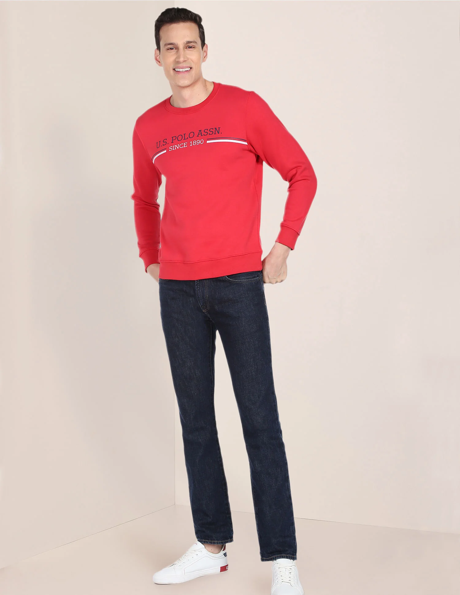 Crew Neck Printed Logo Sweatshirt - Image 6