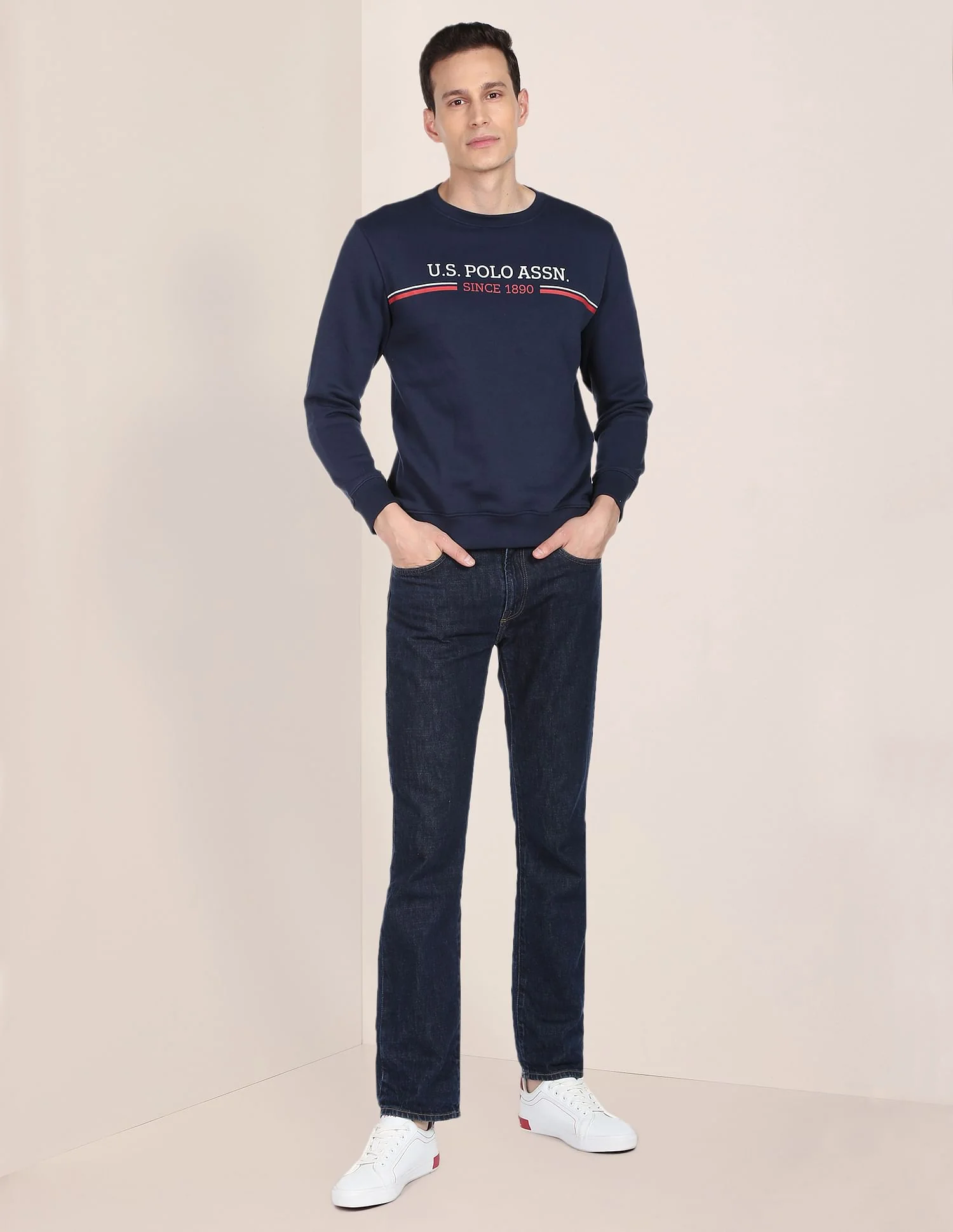 Crew Neck Printed Logo Sweatshirt - Image 3