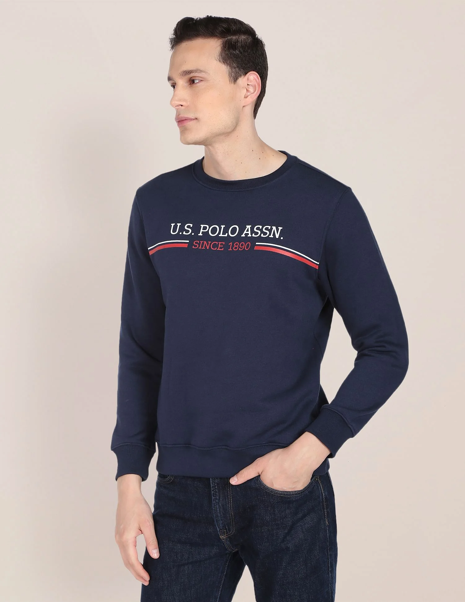 Crew Neck Printed Logo Sweatshirt - Image 4