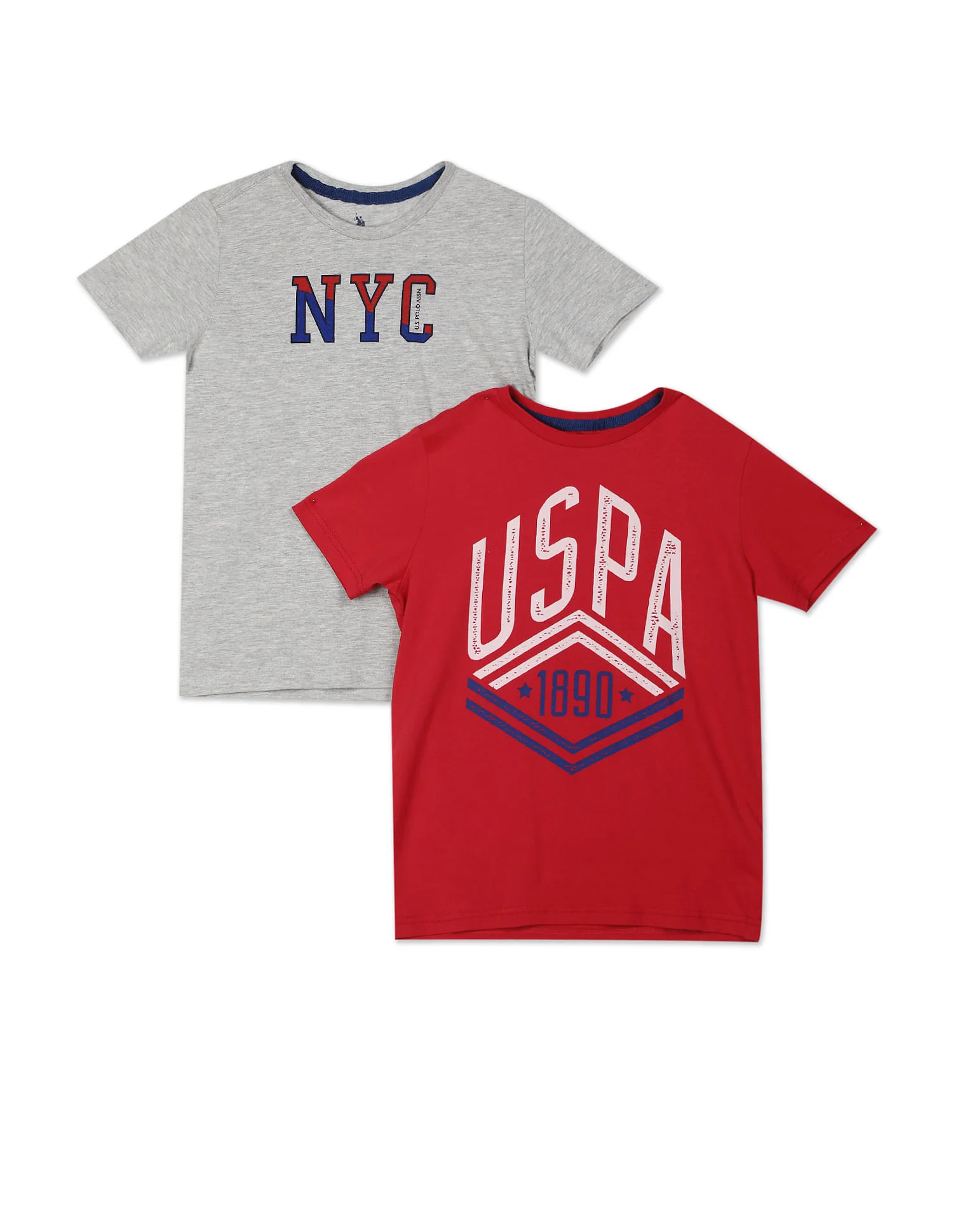 Crew Neck Printed T-Shirt - Pack Of 2