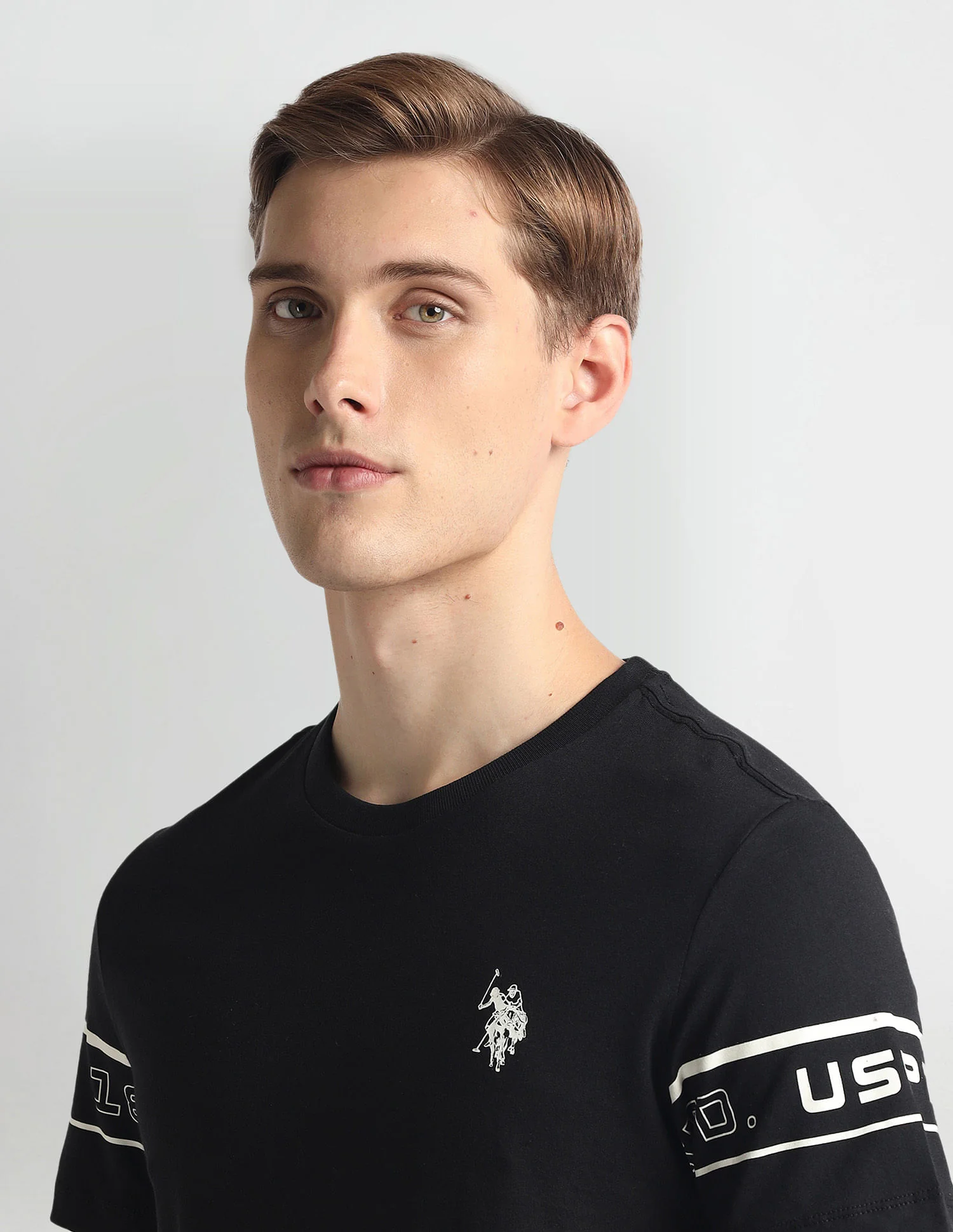 Crew Neck Sleeve Print T-Shirt - Image 7