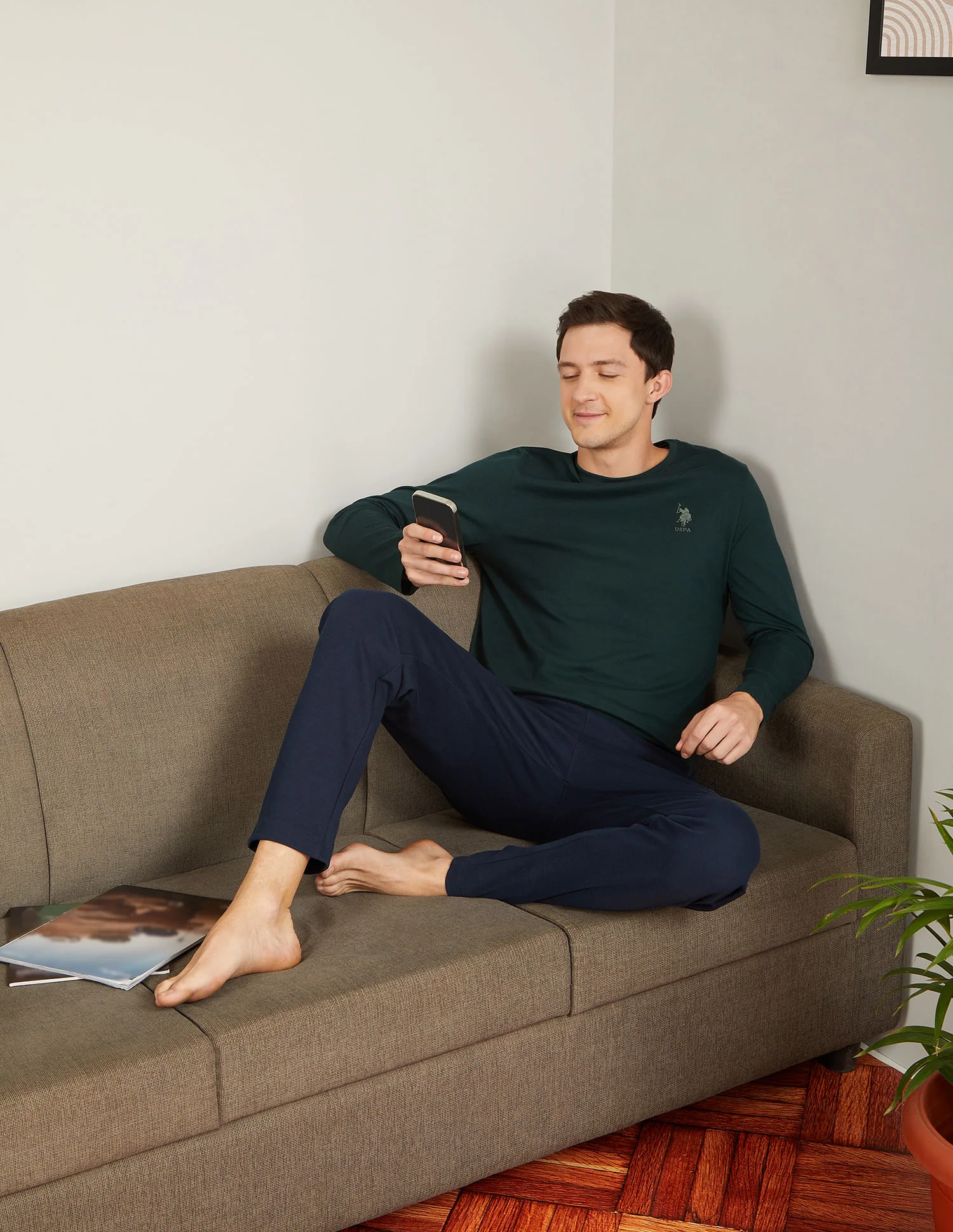 Crew Neck Solid I693 Lounge T-Shirt - Pack Of 1 - Image 8