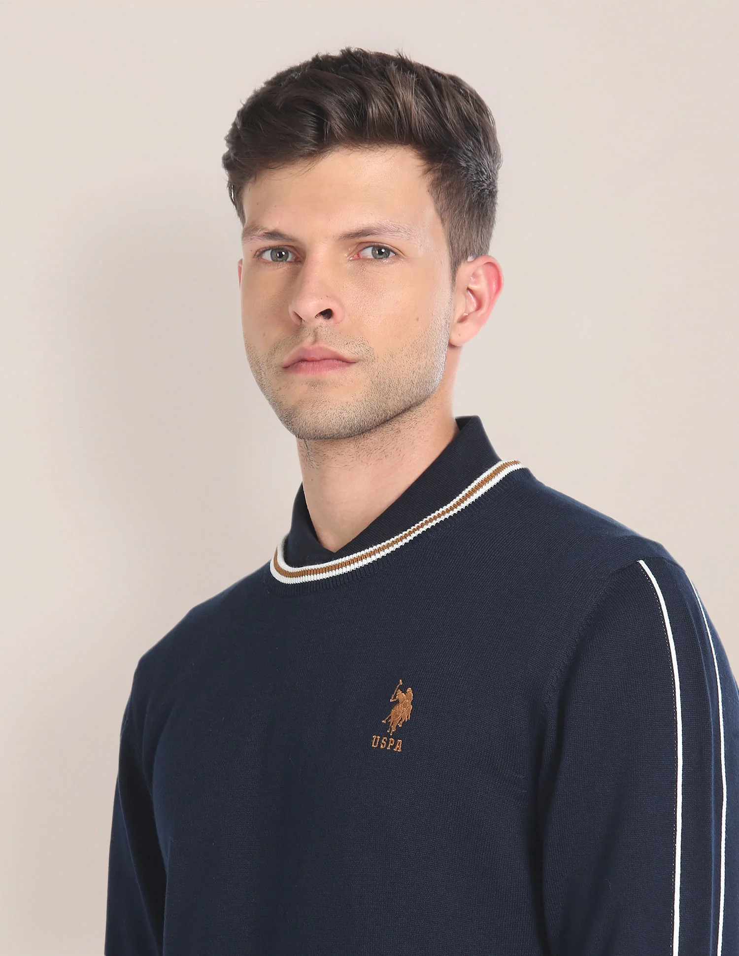 Crew Neck Solid Sweater - Image 7