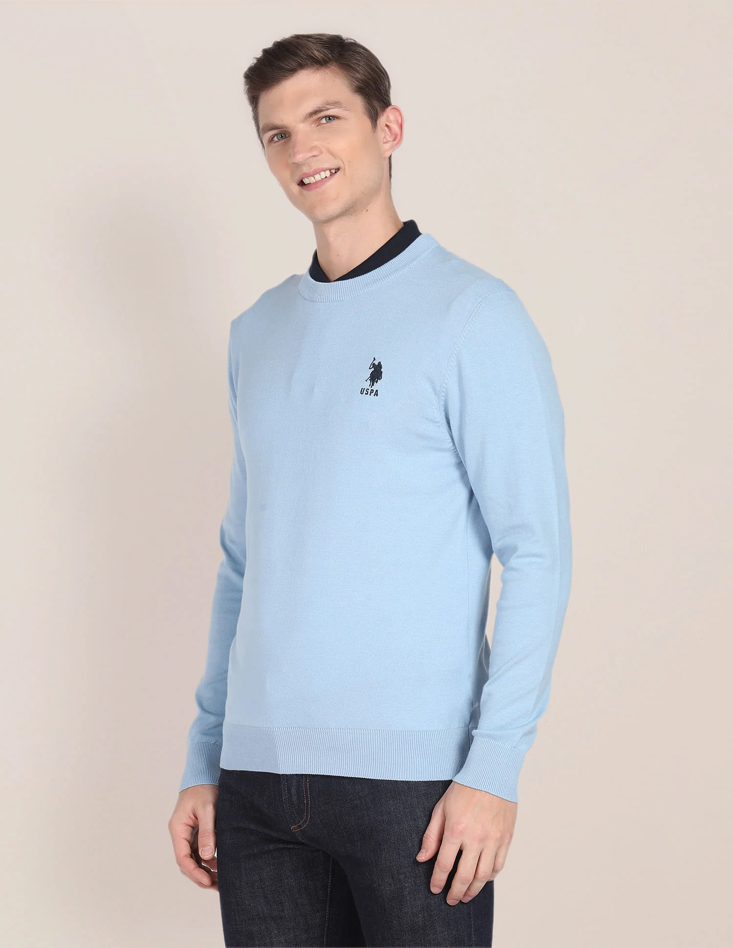 Crew Neck Solid Sweater - Image 4