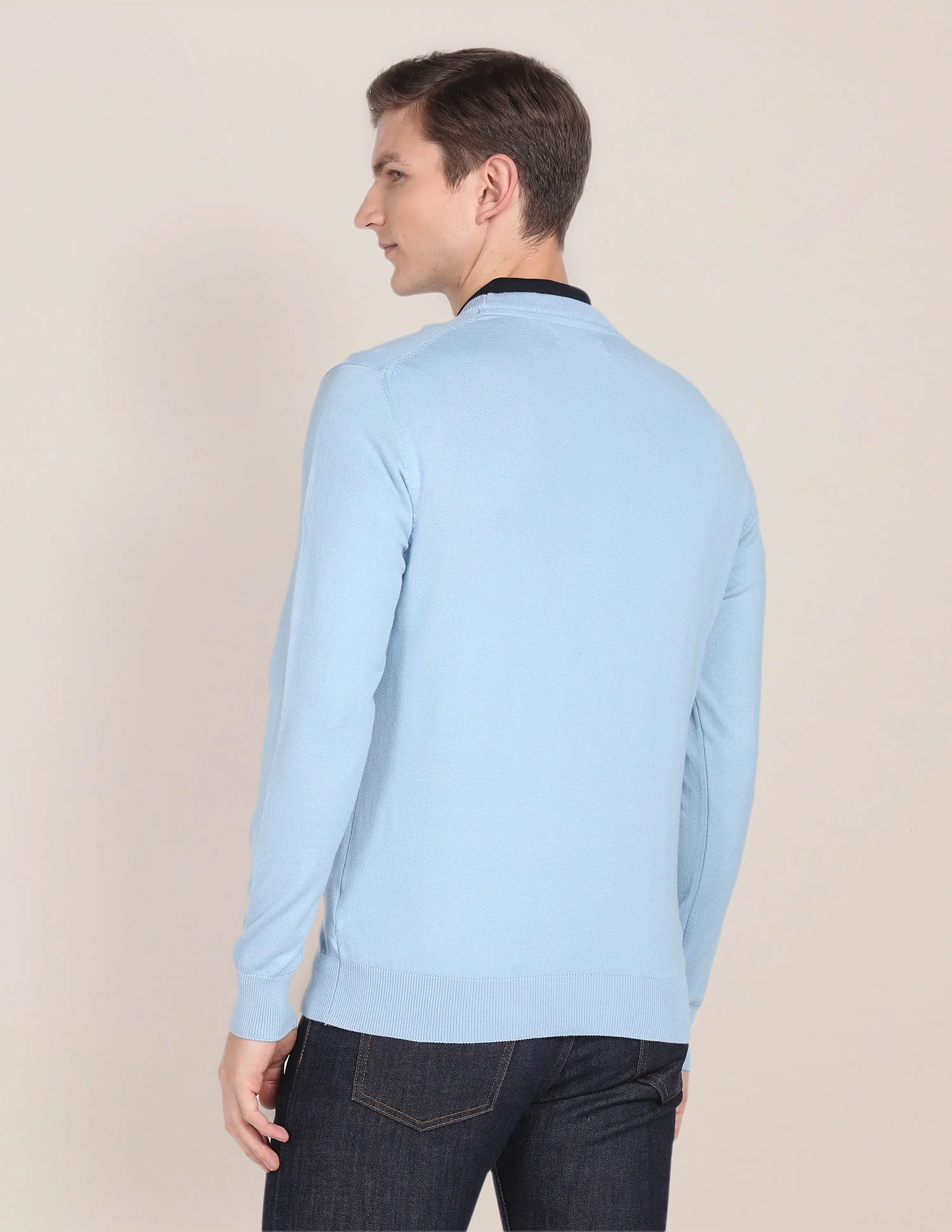 Crew Neck Solid Sweater - Image 5