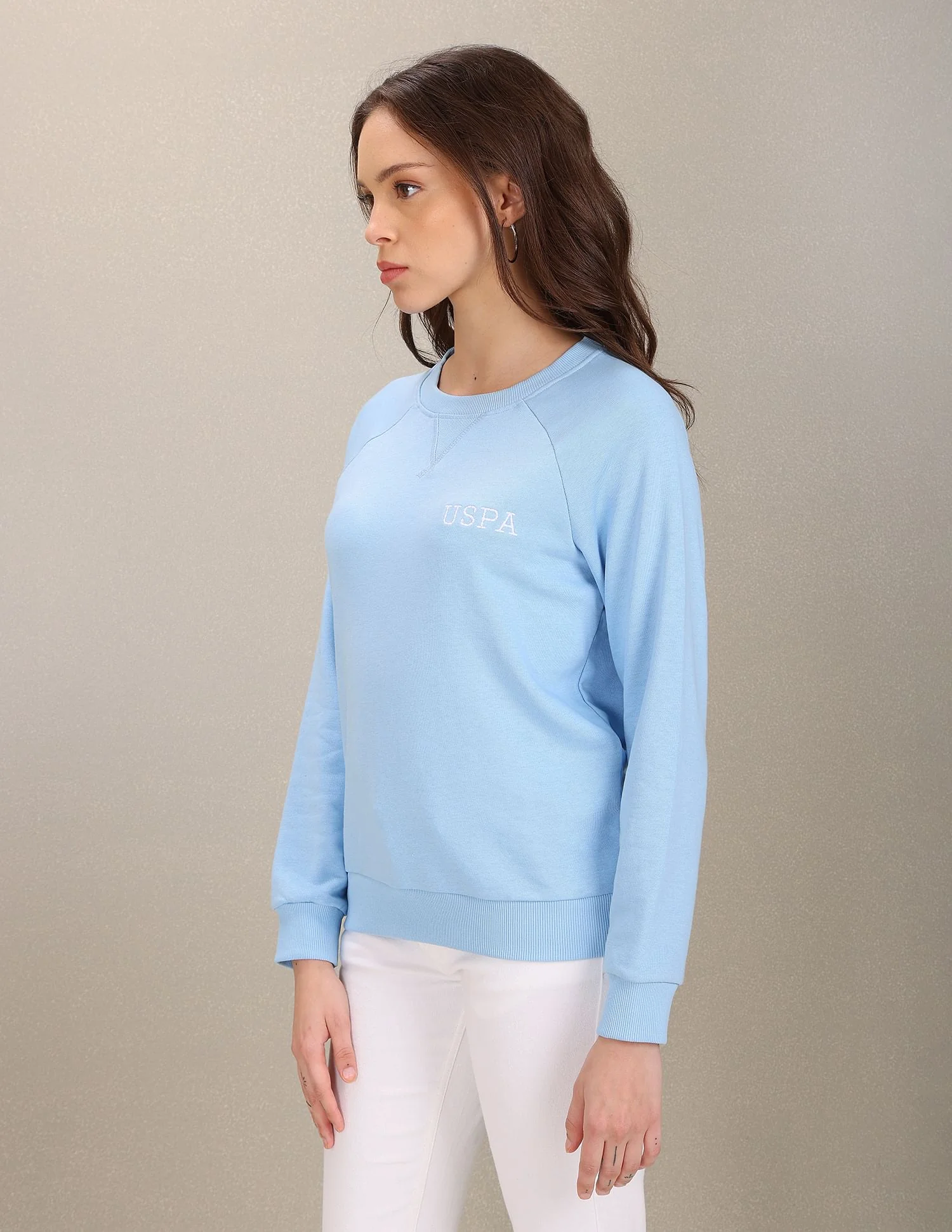 Crew Neck Solid Sweatshirt - Image 4