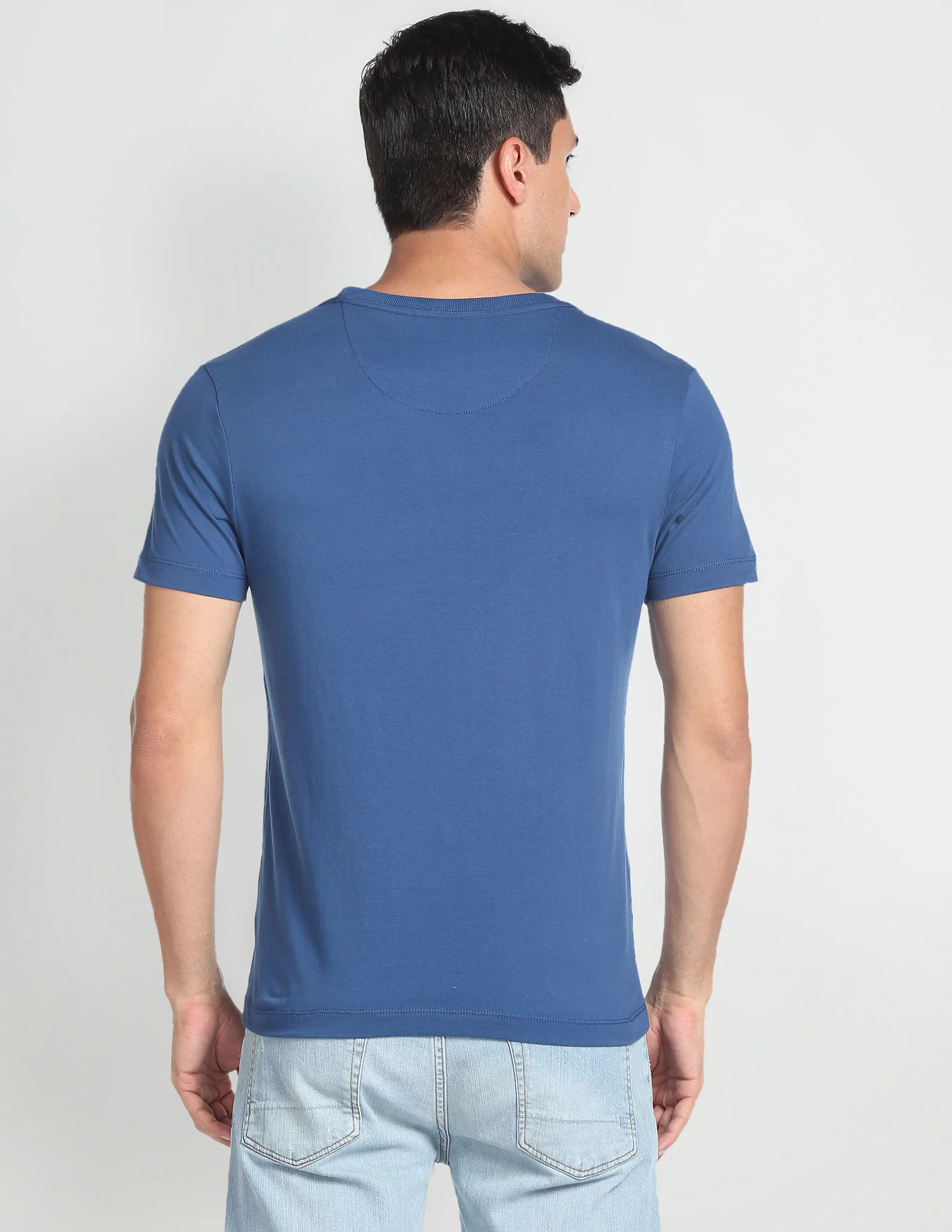 Crew Neck Solid T-Shirt - Image 5