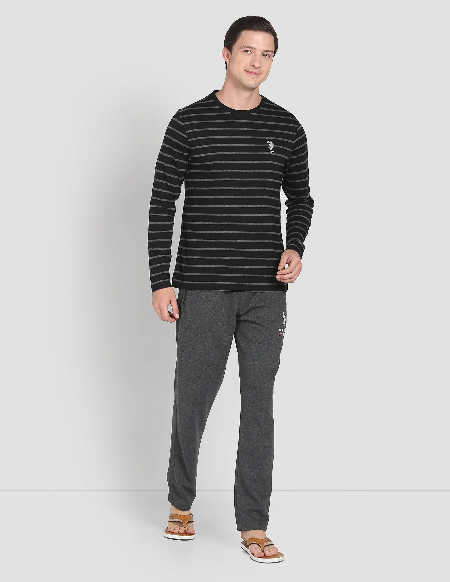Crew Neck Stripe I689 Lounge T-Shirt - Pack Of 1 - Image 3