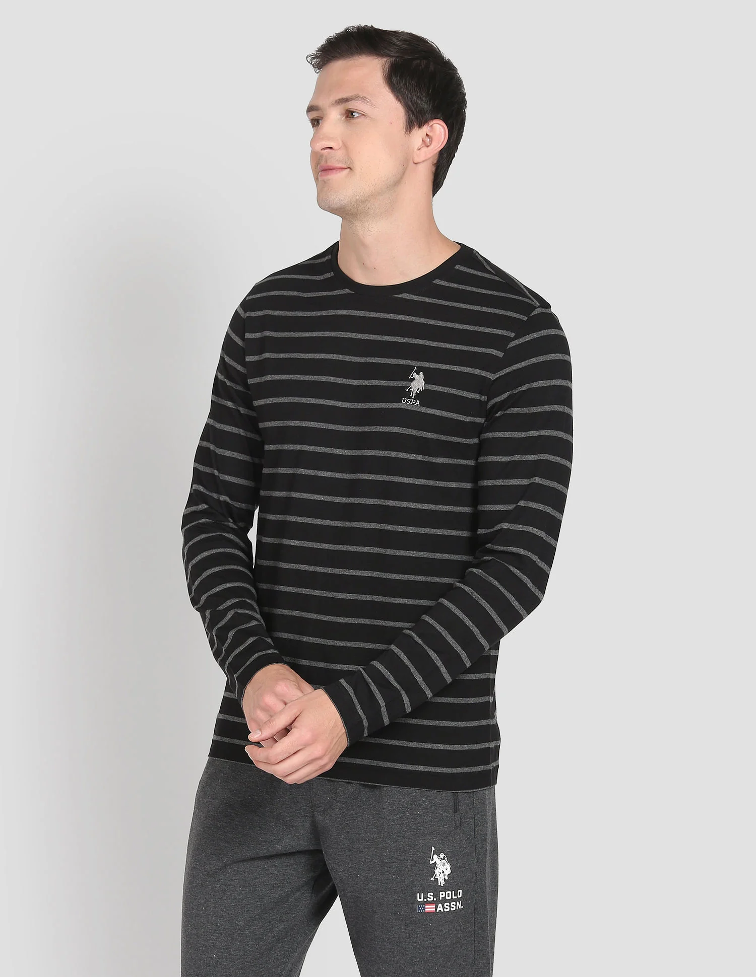 Crew Neck Stripe I689 Lounge T-Shirt - Pack Of 1 - Image 4