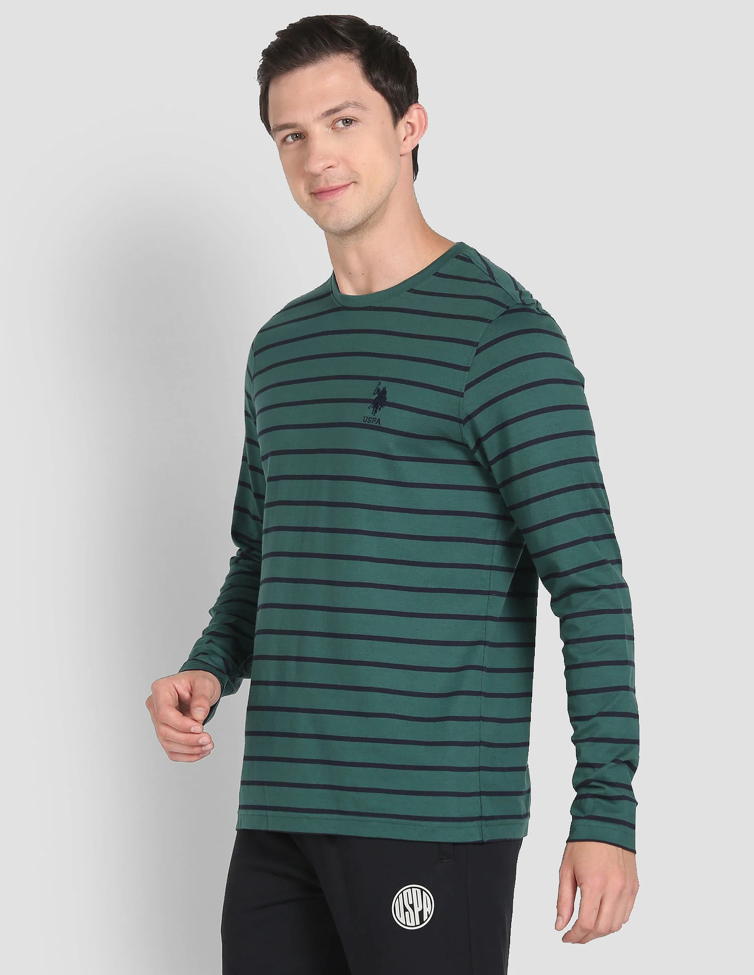 Crew Neck Stripe I694 Lounge T-Shirt - Pack Of 1 - Image 4