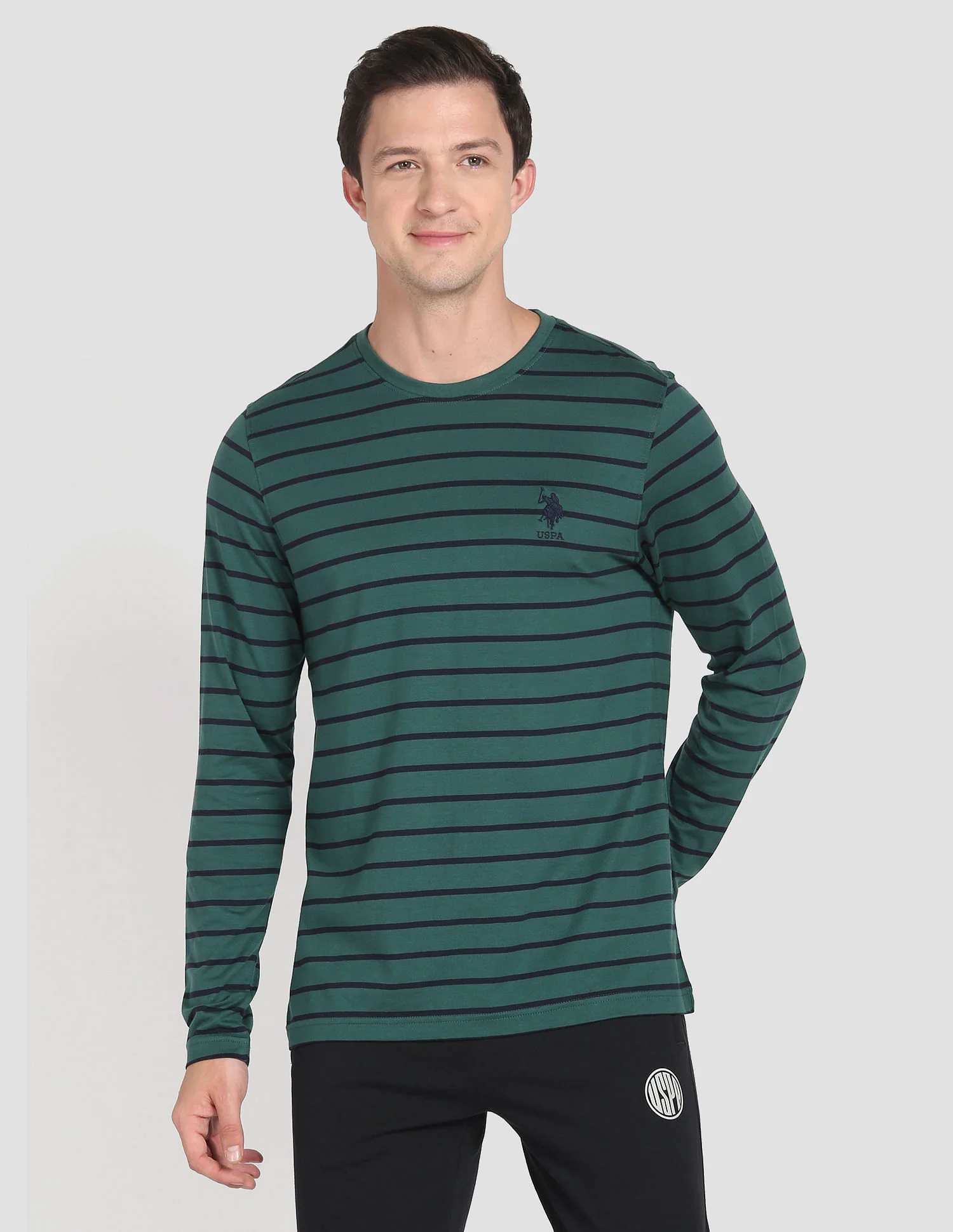 Crew Neck Stripe I694 Lounge T-Shirt - Pack Of 1 - Image 6