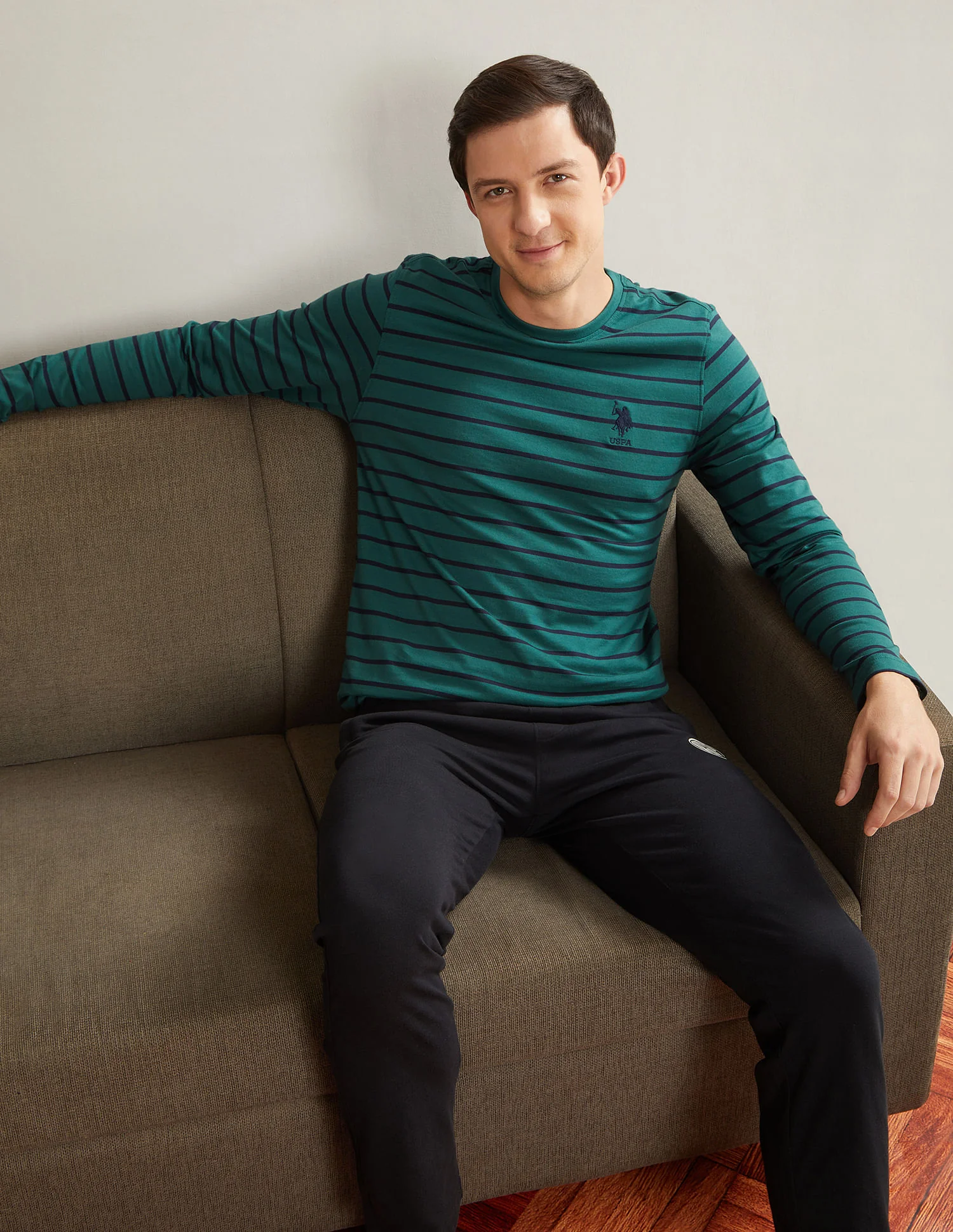 Crew Neck Stripe I694 Lounge T-Shirt - Pack Of 1 - Image 8
