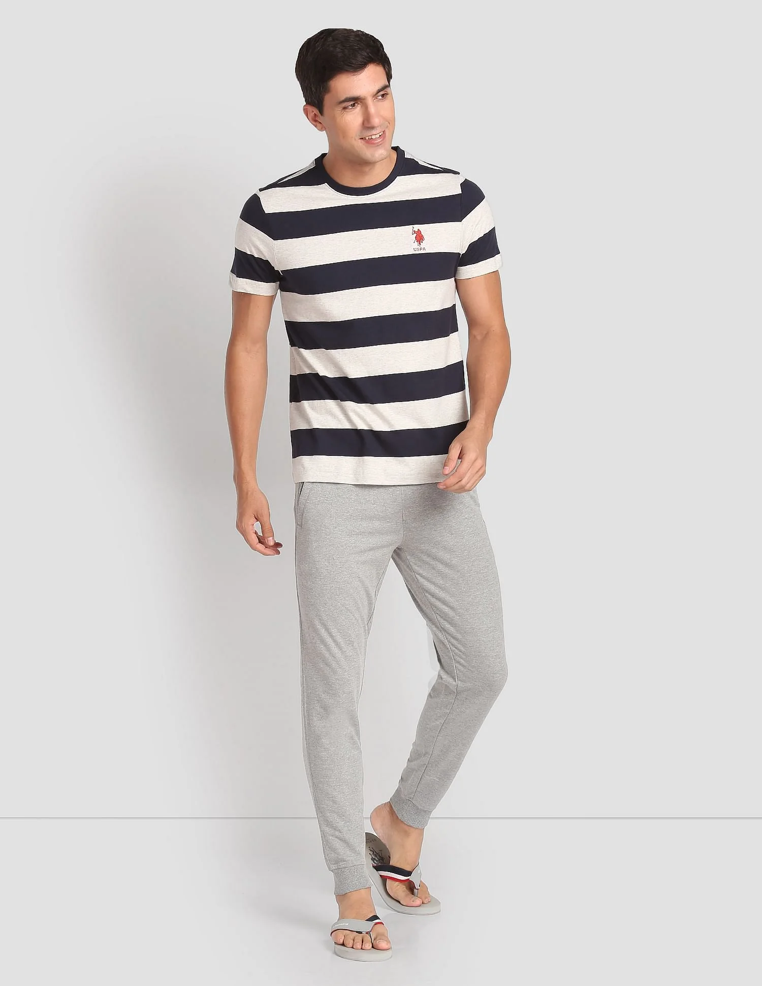 Crew Neck Striped I688 Lounge T-Shirt - Pack Of 1 - Image 3