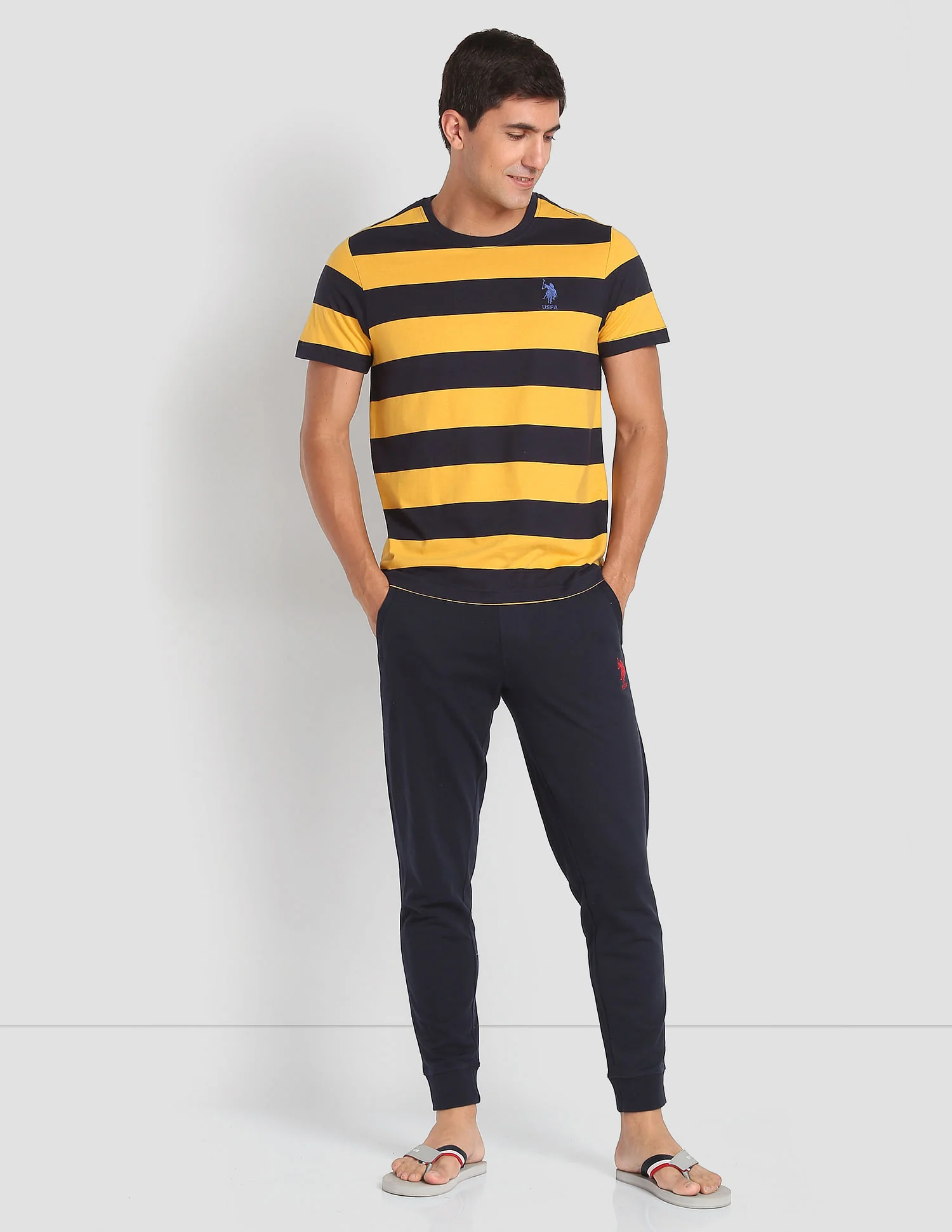 Crew Neck Striped I688 Lounge T-Shirt - Pack Of 1 - Image 3