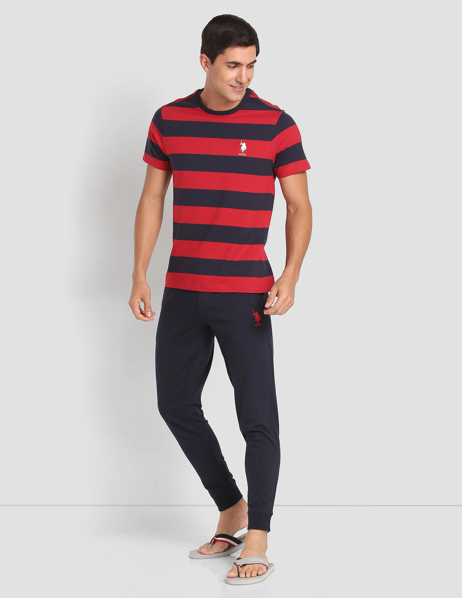 Crew Neck Striped I688 Lounge T-Shirt - Pack Of 1 - Image 3