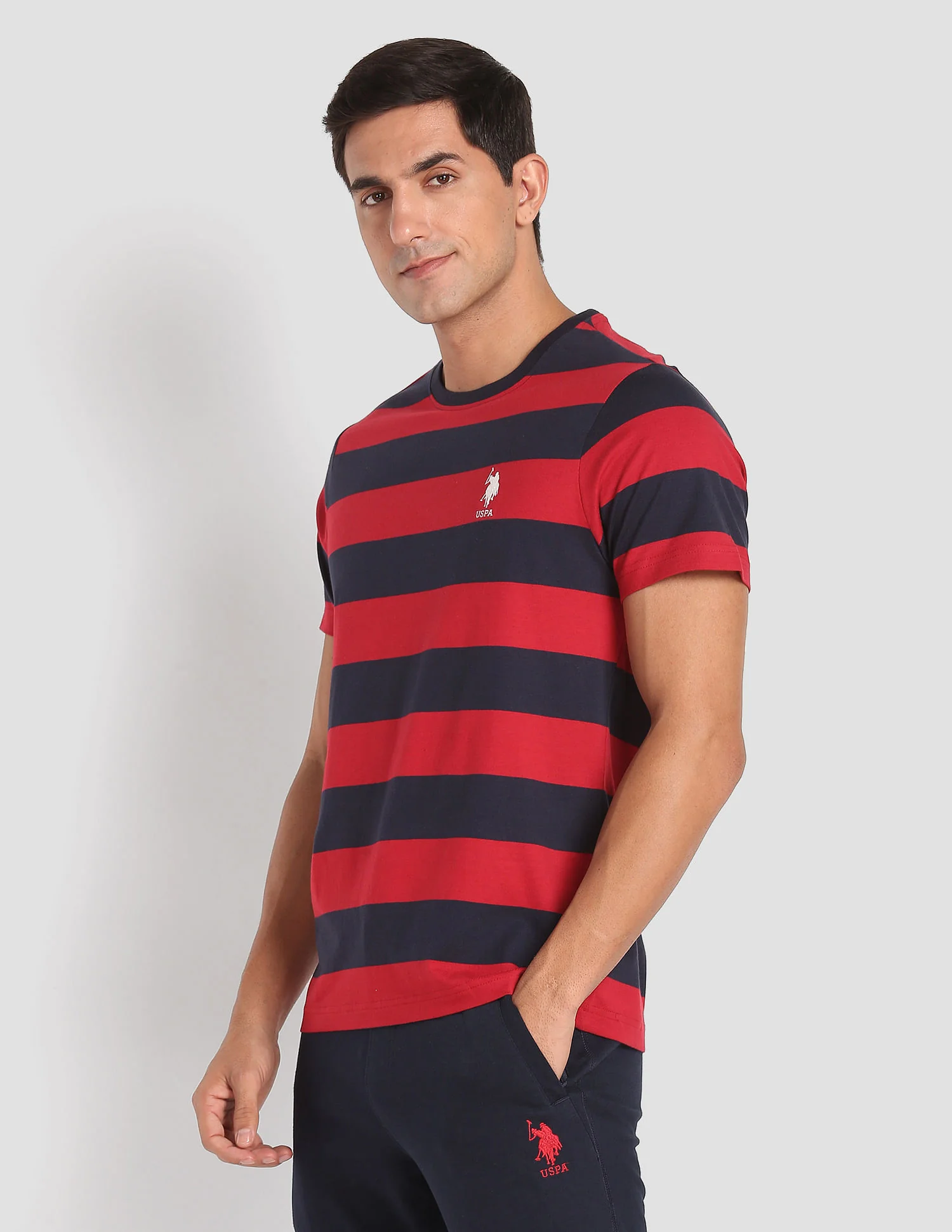 Crew Neck Striped I688 Lounge T-Shirt - Pack Of 1 - Image 4