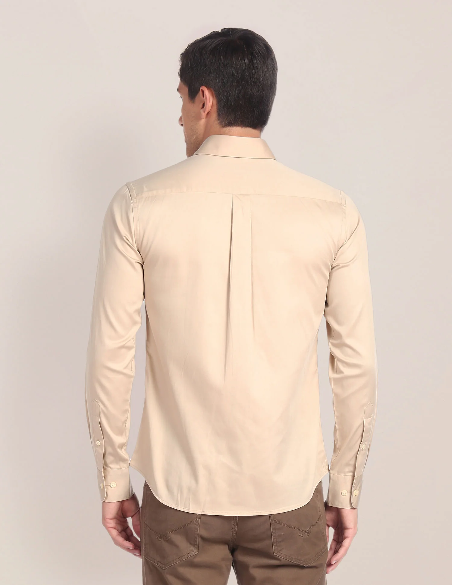 Cutaway Collar Solid Shirt - Image 5