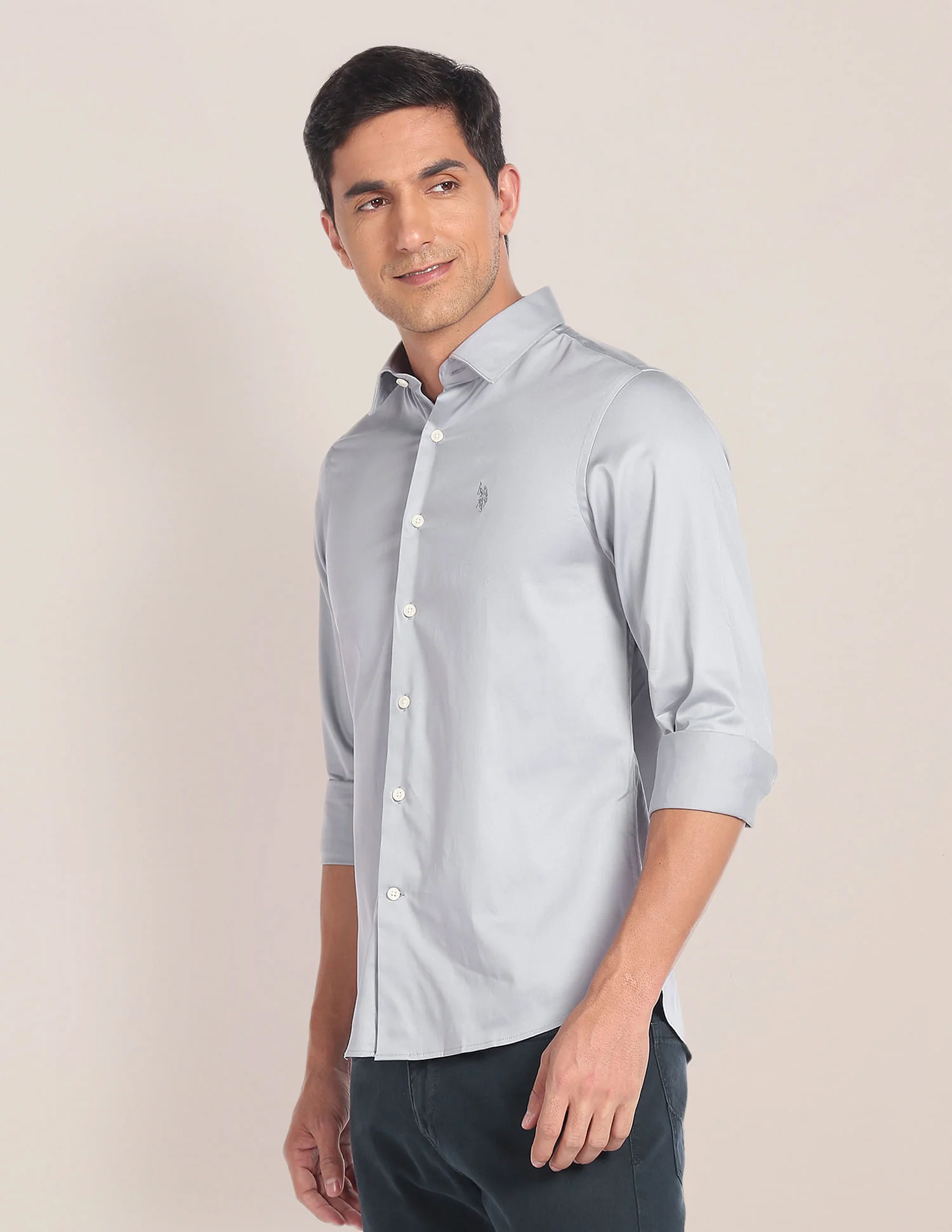 Cutaway Collar Solid Shirt - Image 4
