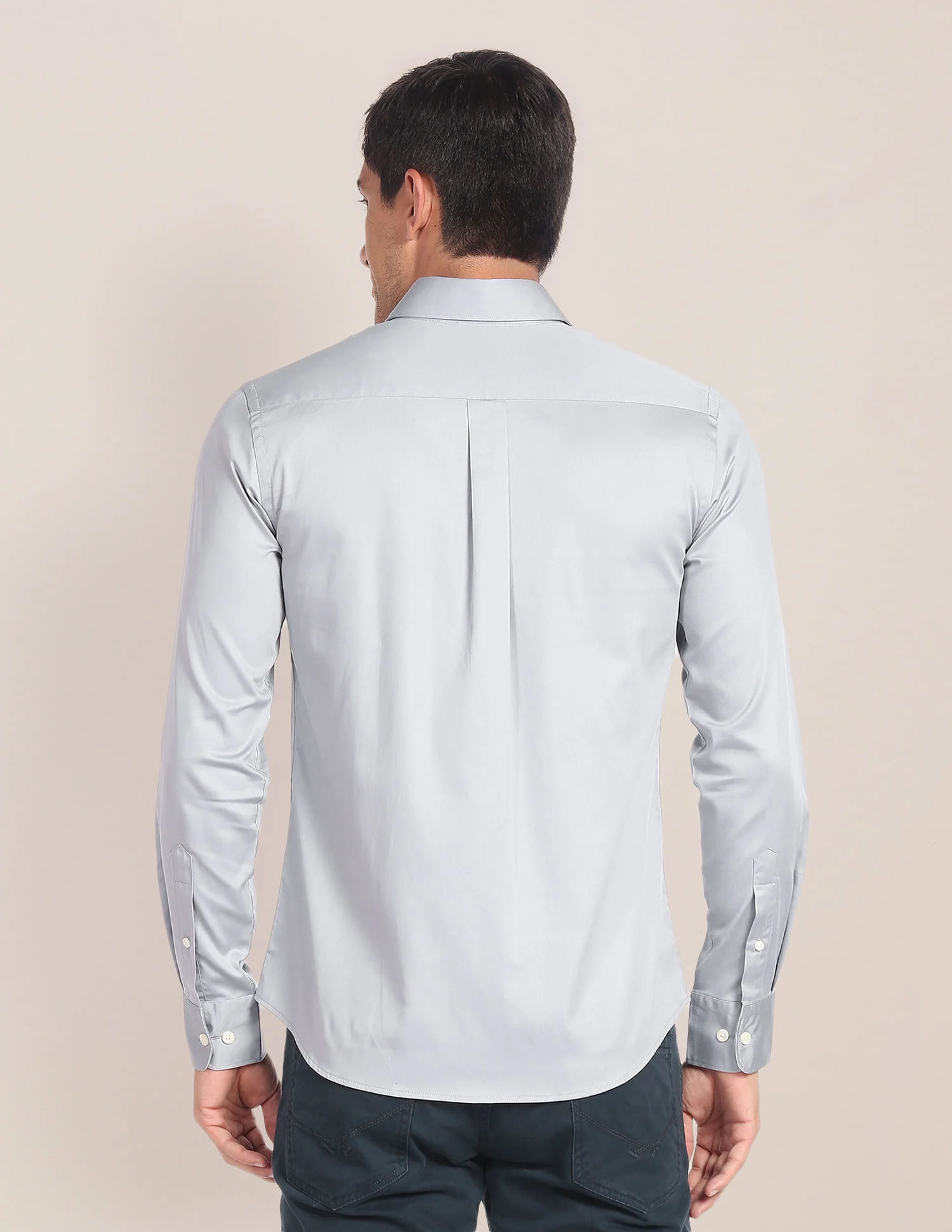 Cutaway Collar Solid Shirt - Image 5