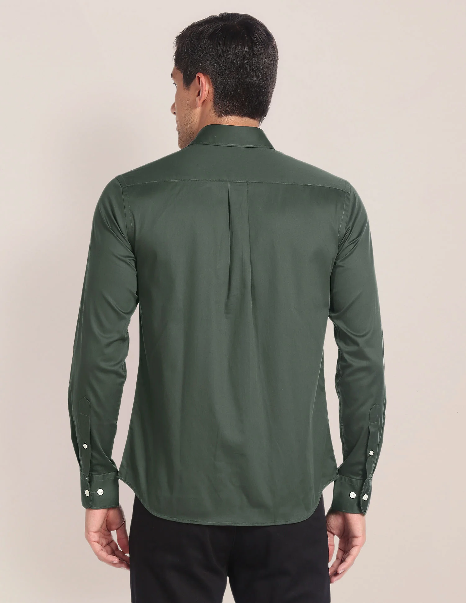 Cutaway Collar Solid Shirt - Image 5