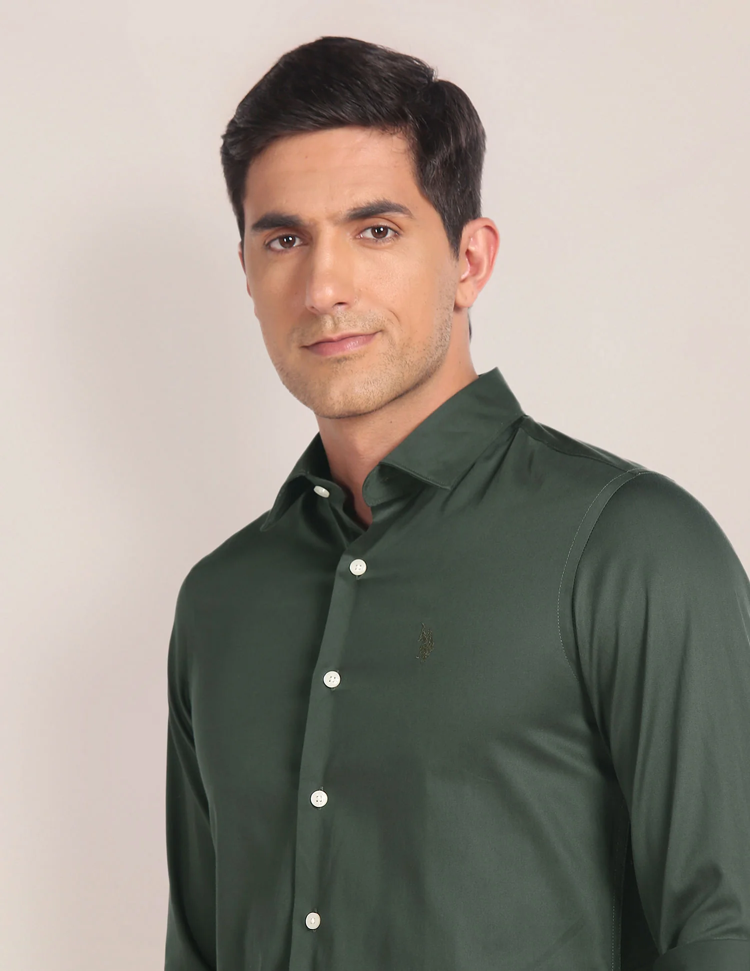 Cutaway Collar Solid Shirt - Image 7