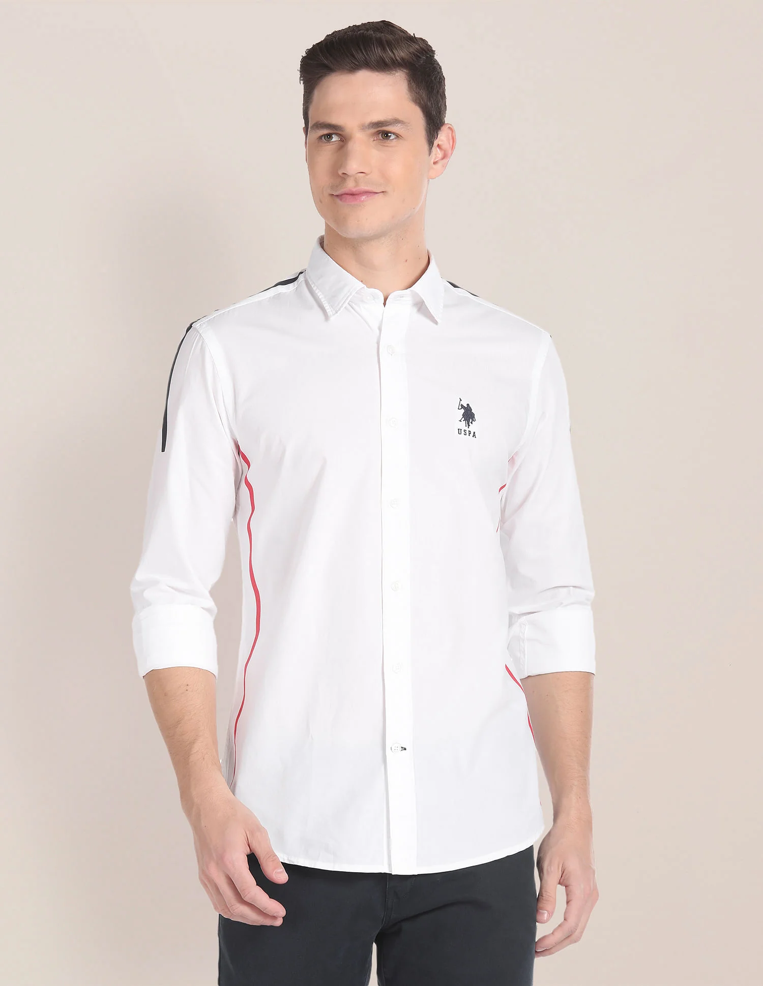 Cutaway Collar Solid Shirt - Image 6
