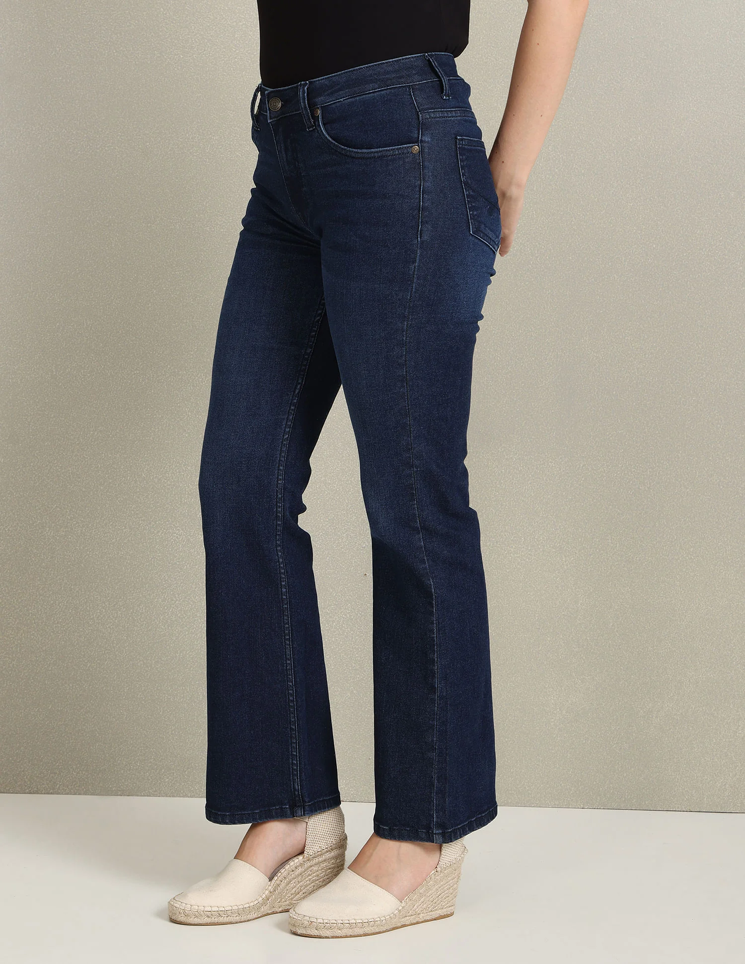 Dark Wash Bootcut Jeans - Image 4
