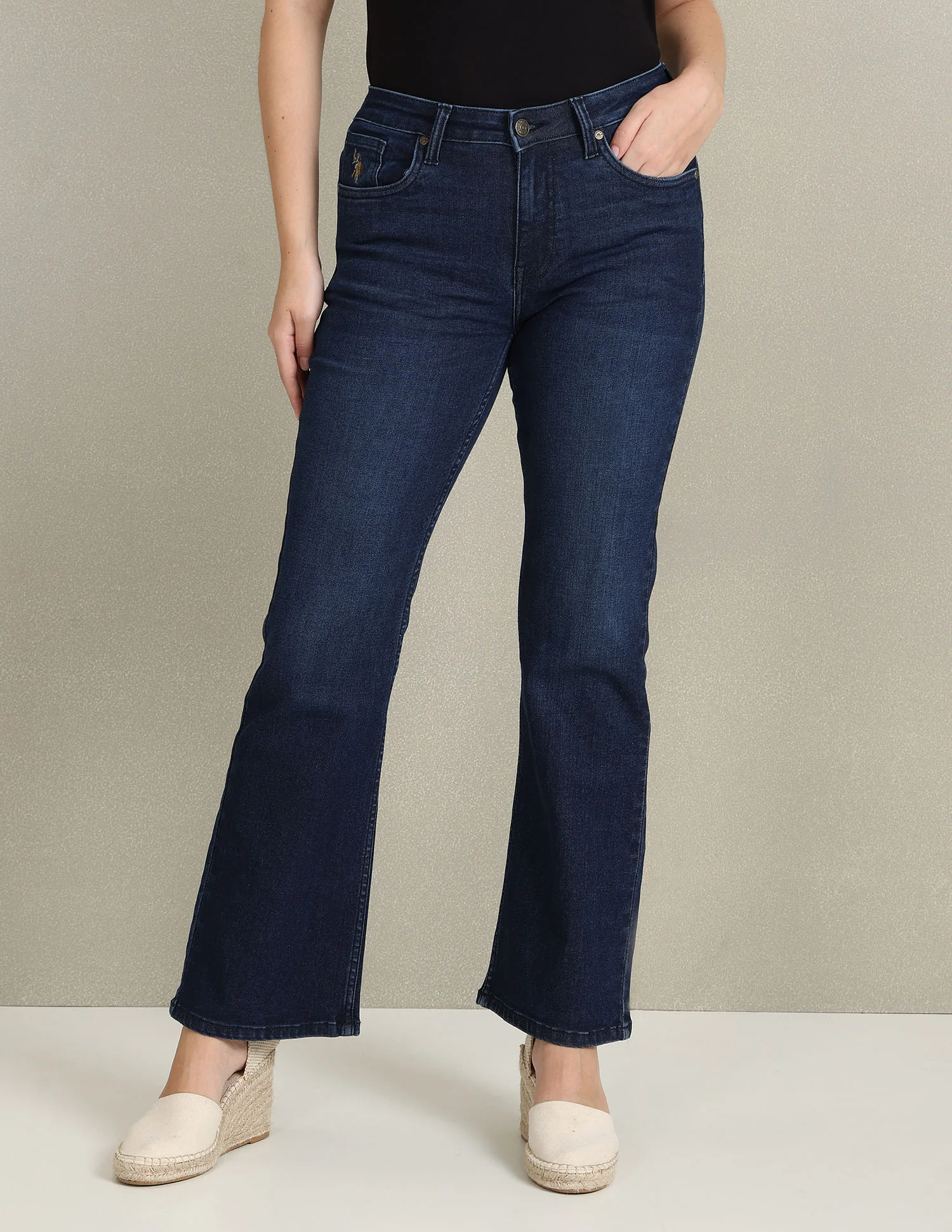Dark Wash Bootcut Jeans - Image 6
