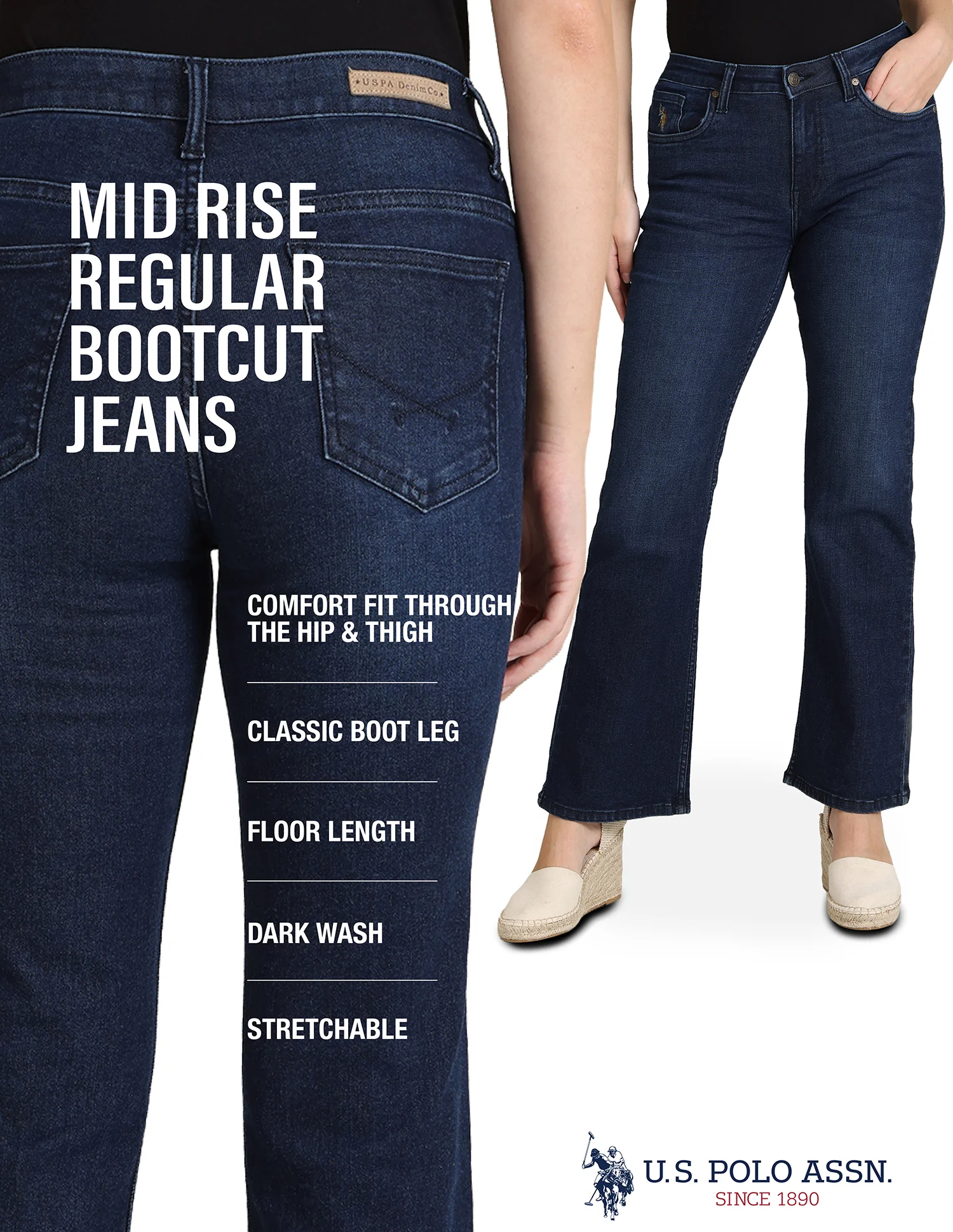 Dark Wash Bootcut Jeans - Image 8