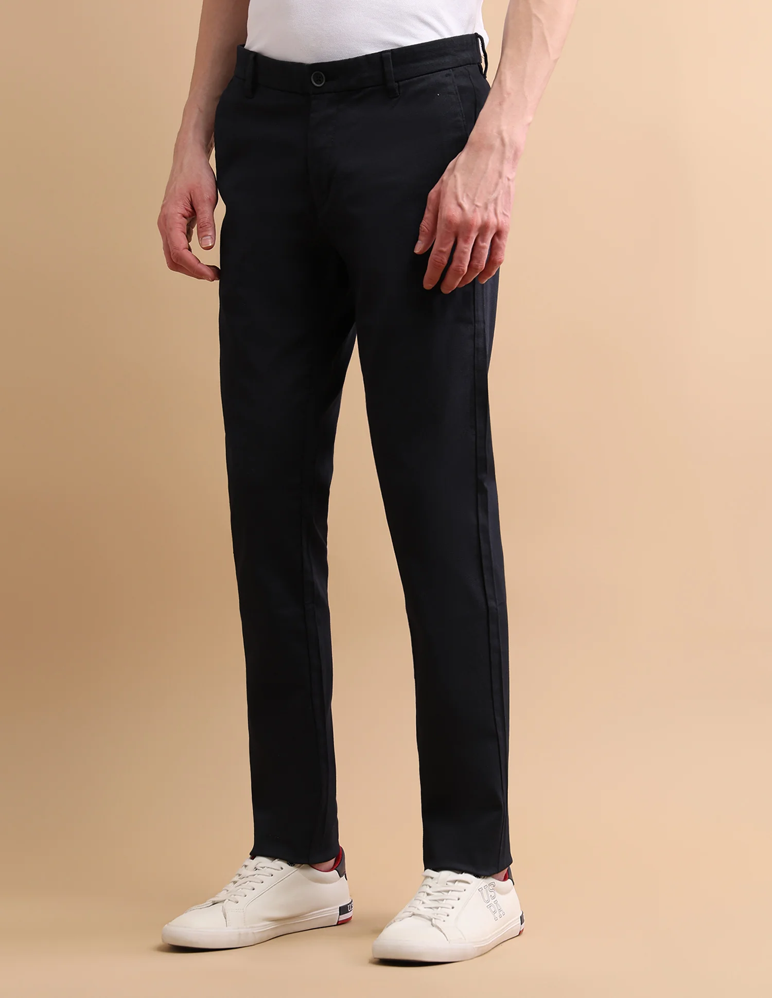 Denver Slim Fit Cotton Stretch Printed Signature Chinos - Image 4