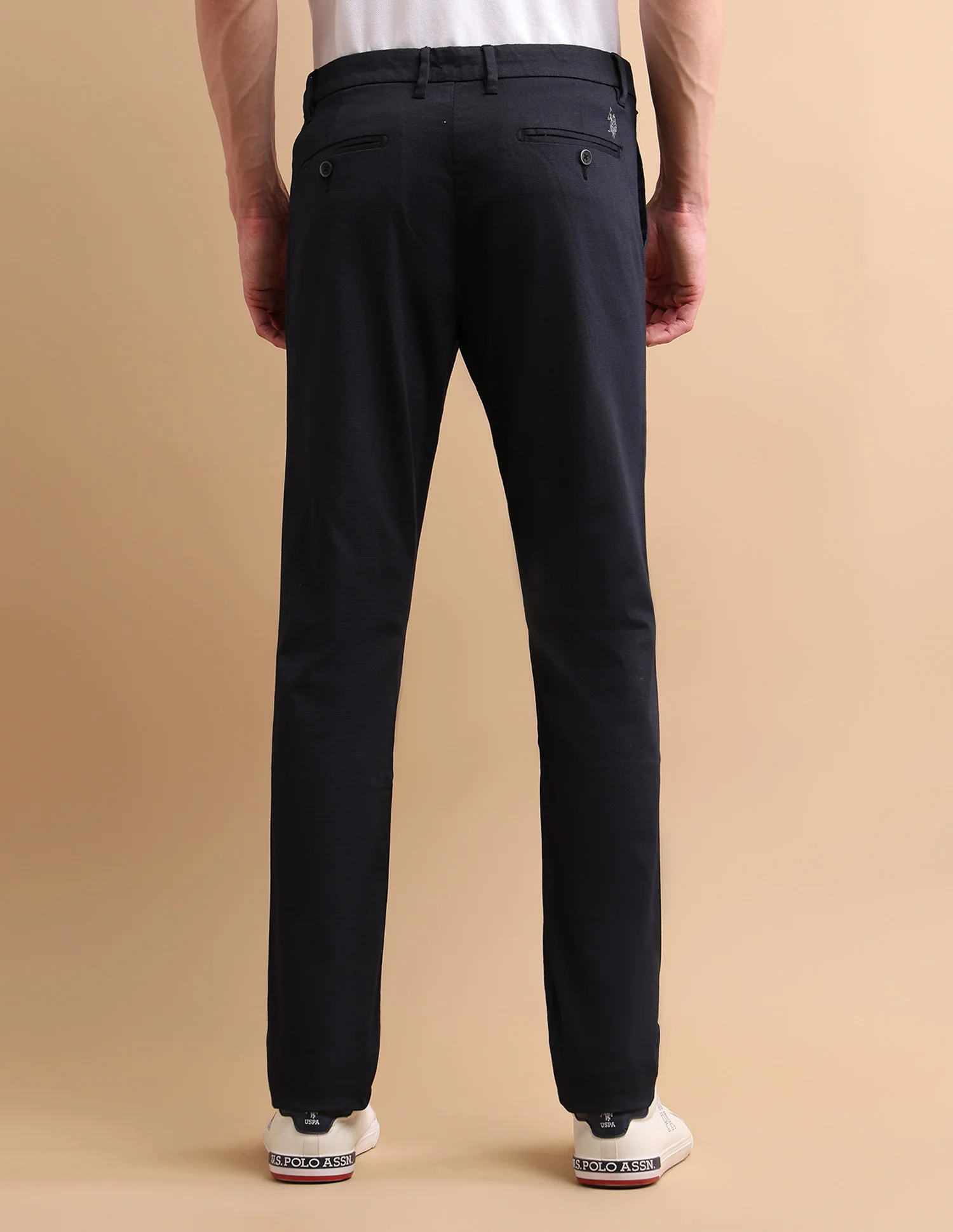 Denver Slim Fit Cotton Stretch Printed Signature Chinos - Image 5