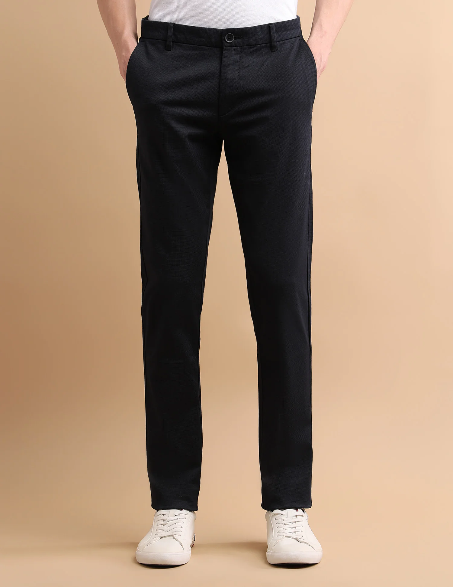 Denver Slim Fit Cotton Stretch Printed Signature Chinos - Image 6