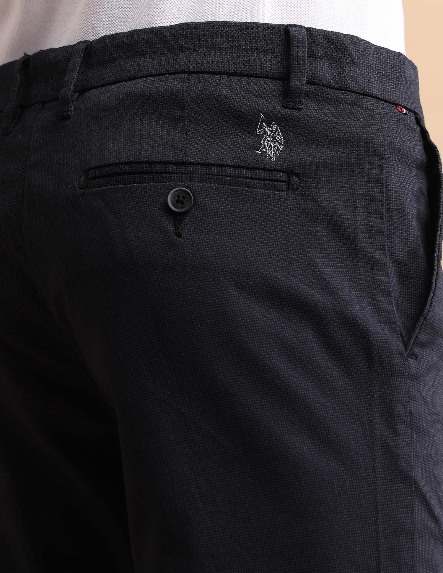 Denver Slim Fit Cotton Stretch Printed Signature Chinos - Image 8