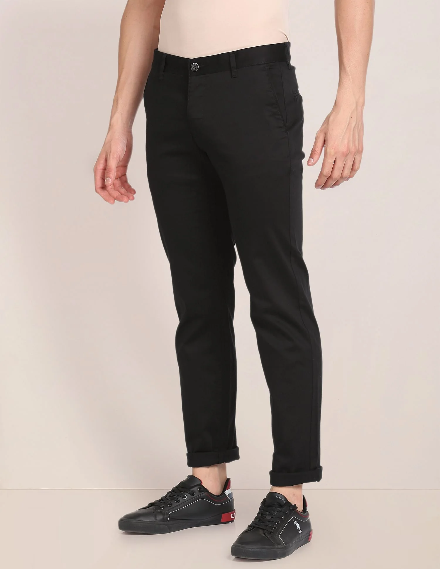 Denver Slim Fit Cotton Stretch Solid Signature Chinos - Image 4
